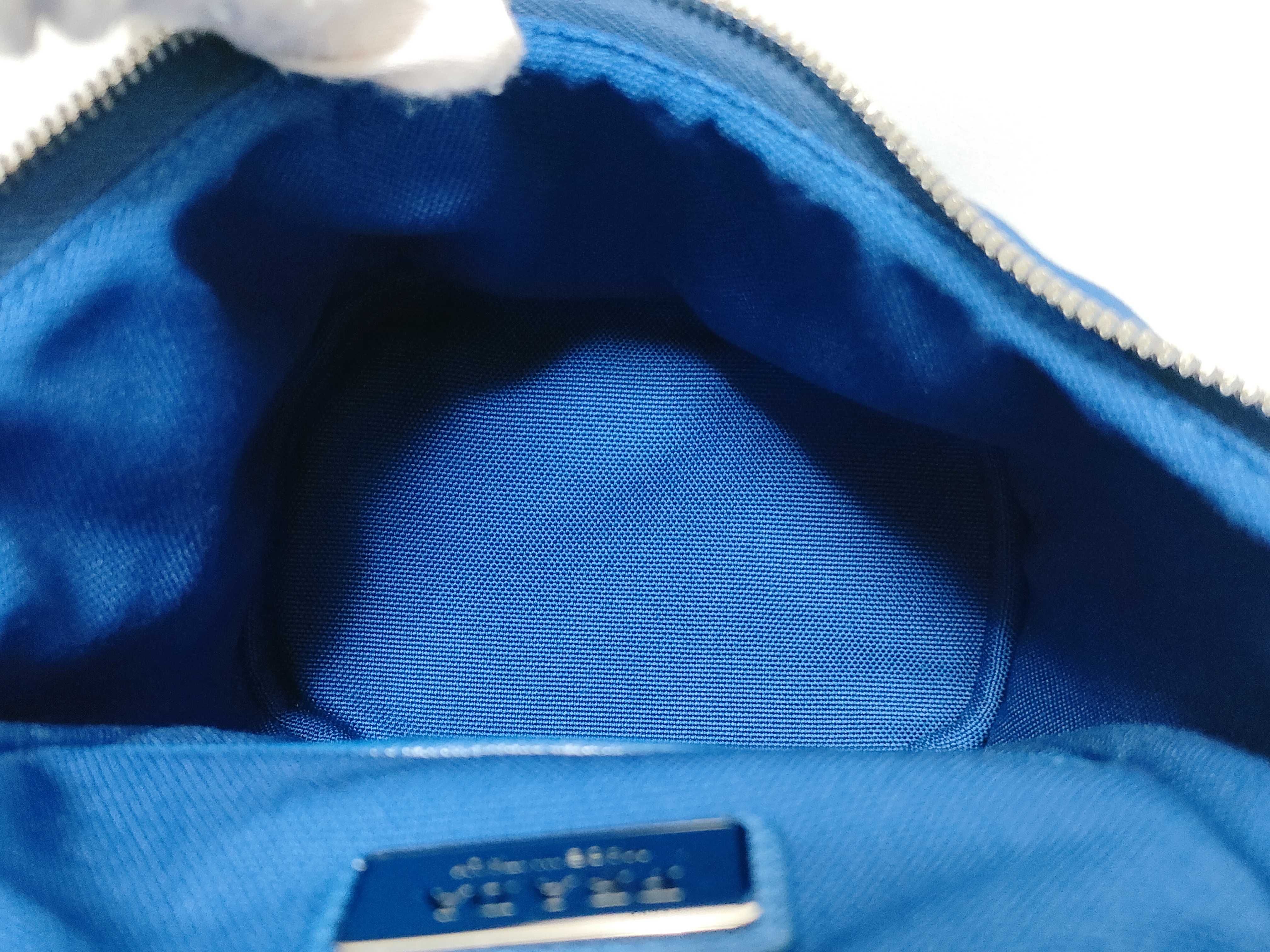 Shoulder Bag, Triangle Logo, Canvas, Blue, 2VH147 Shoulder Bag — view 10