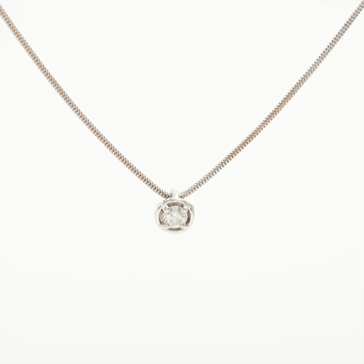 Diamond Necklace 750 (WG) 3.8g Diamond diameter approx. 3.55mm
