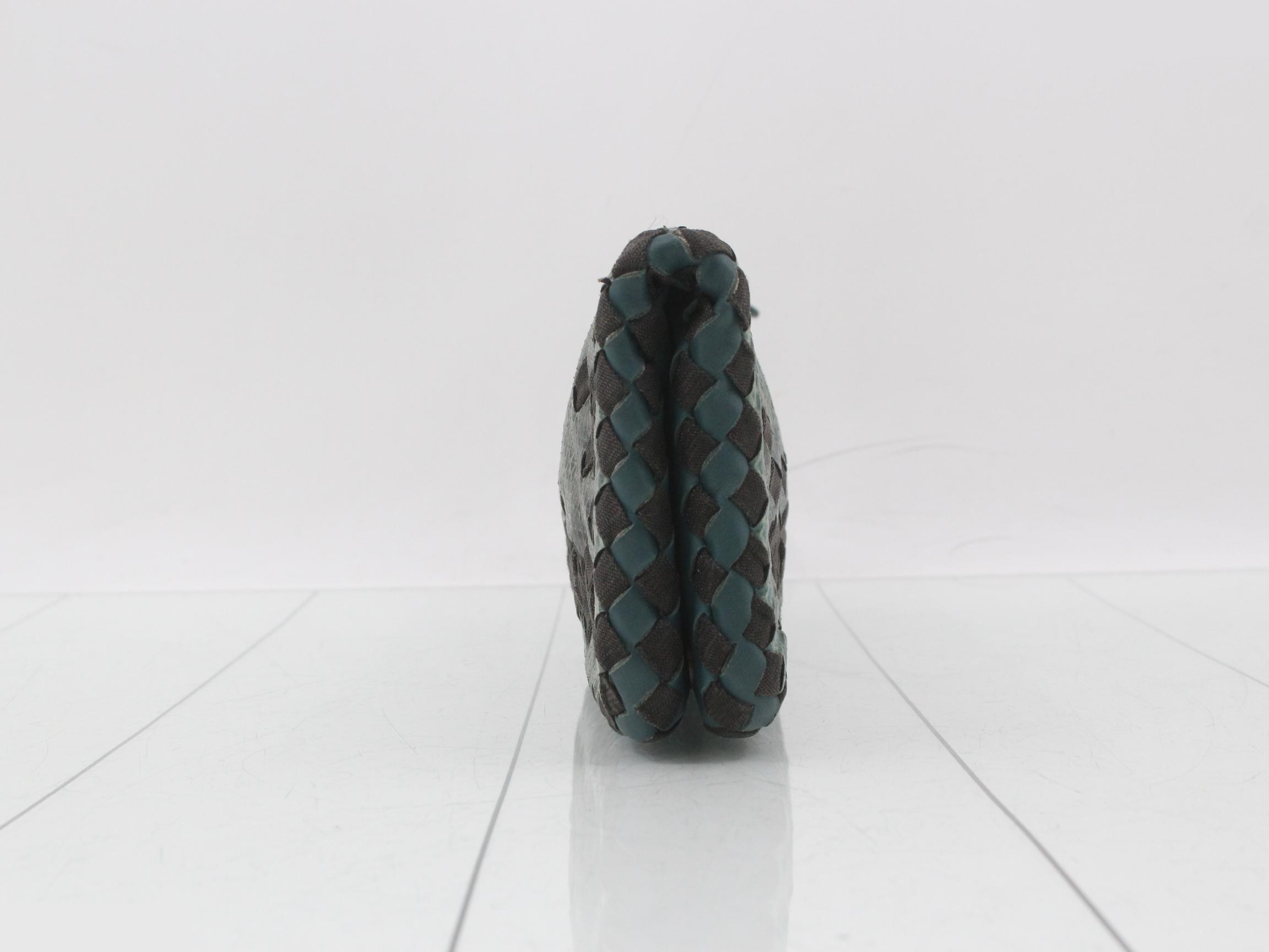 Intrecciato Python Clutch Bag — view 3