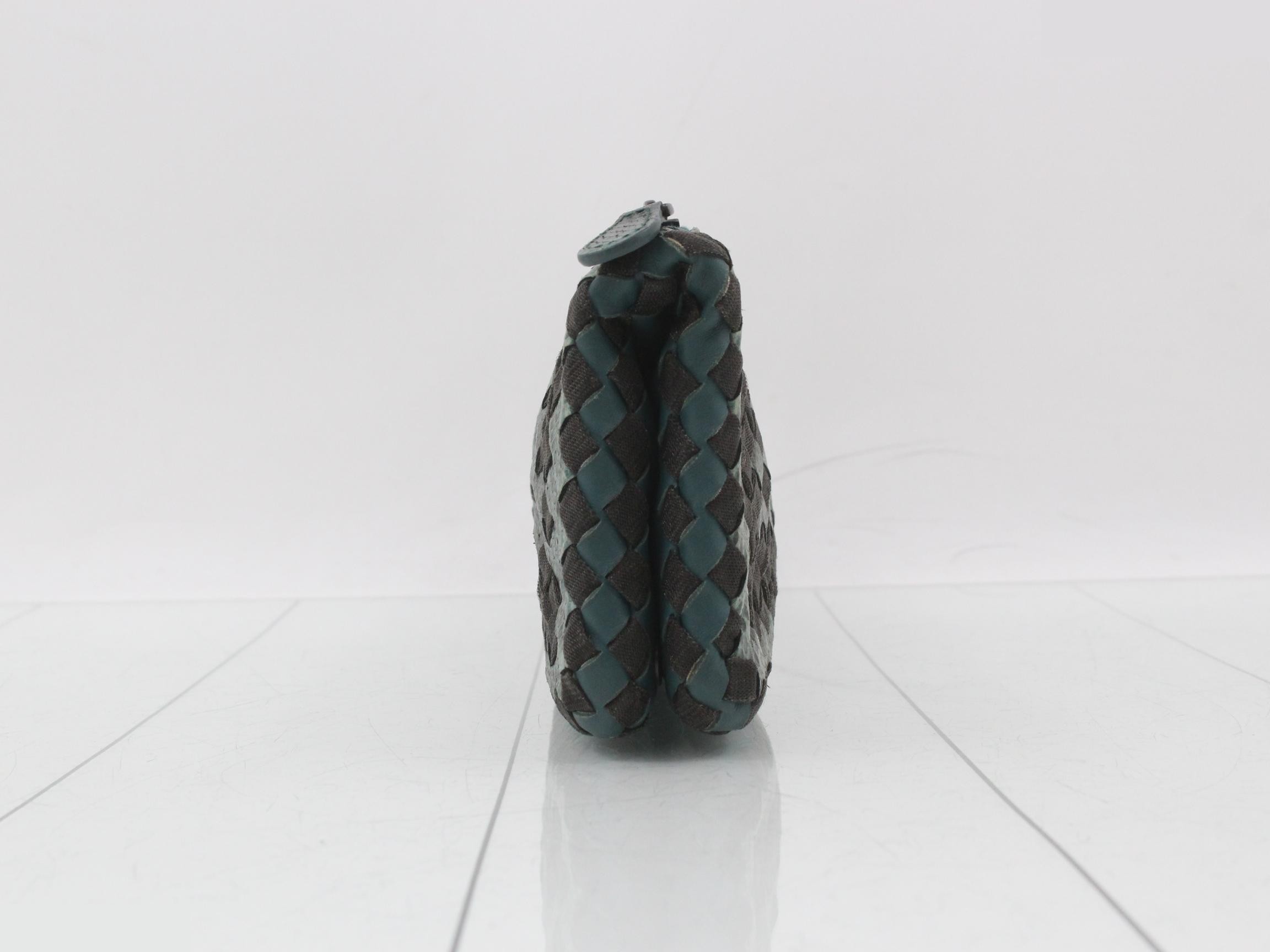 Intrecciato Python Clutch Bag — view 4