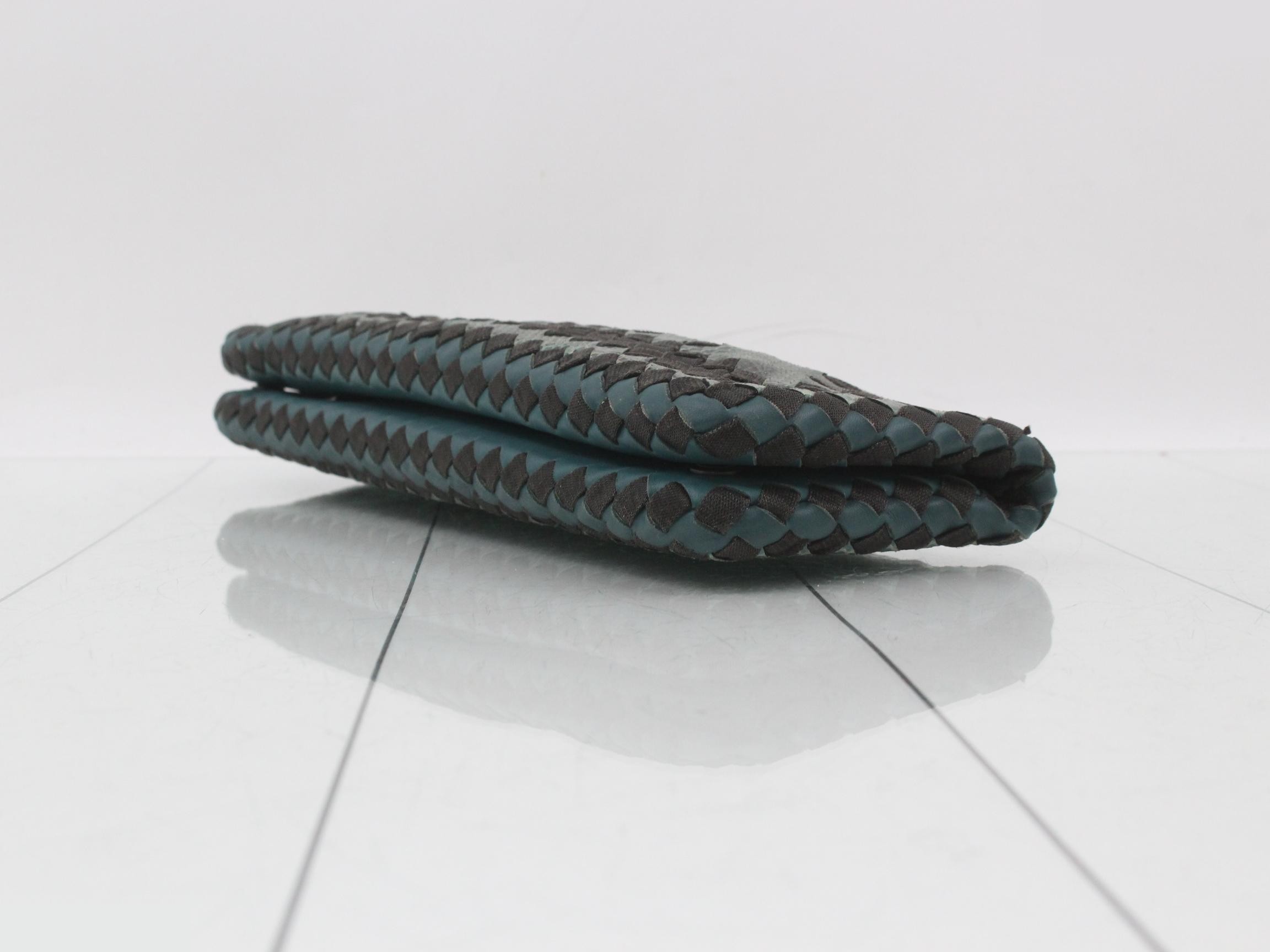 Intrecciato Python Clutch Bag — view 6
