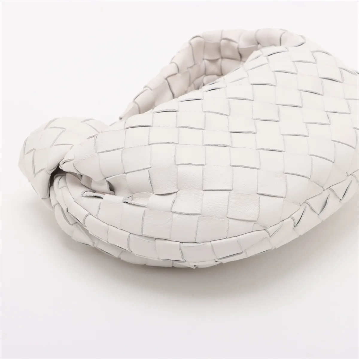 Intrecciato Mini Jodie Leather Handbag White — view 4