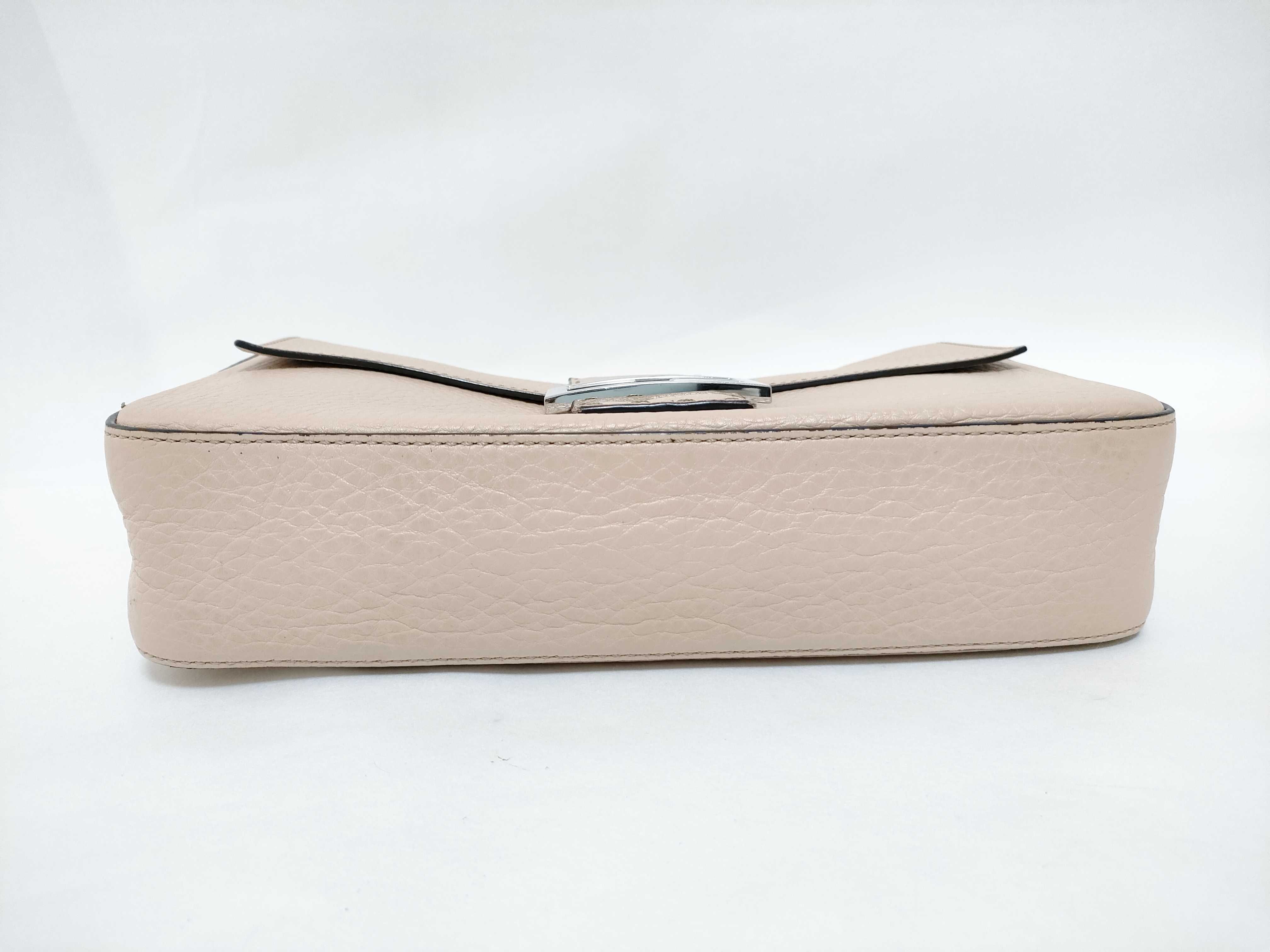 Mamma Fendi Selleria Mamma Bucket Leather 2-Way Shoulder Bag Pink Beige 8BR600 (Shoulder strap missing) — view 7