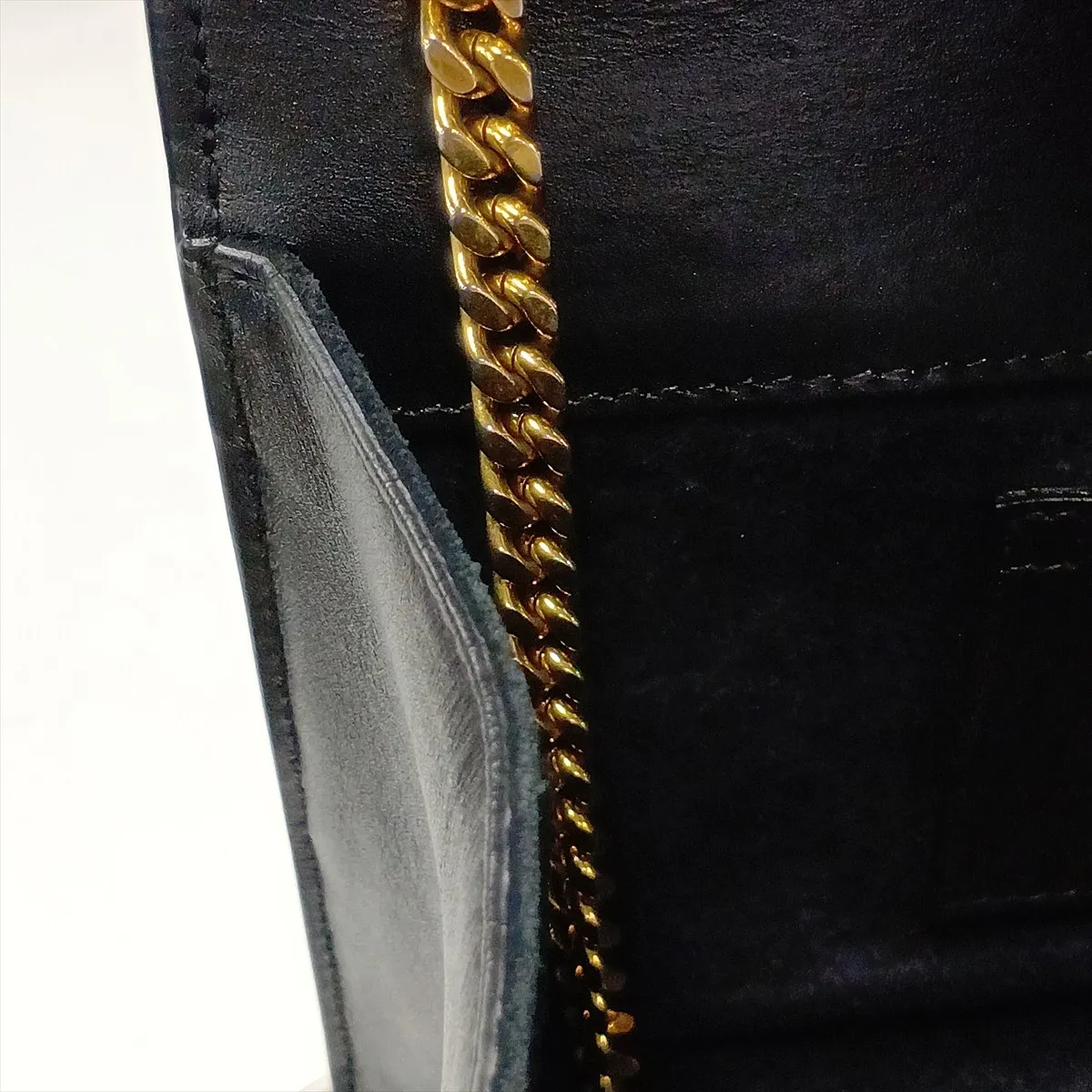 Kate Leather Chain Shoulder Bag, Black, 326078 — view 8