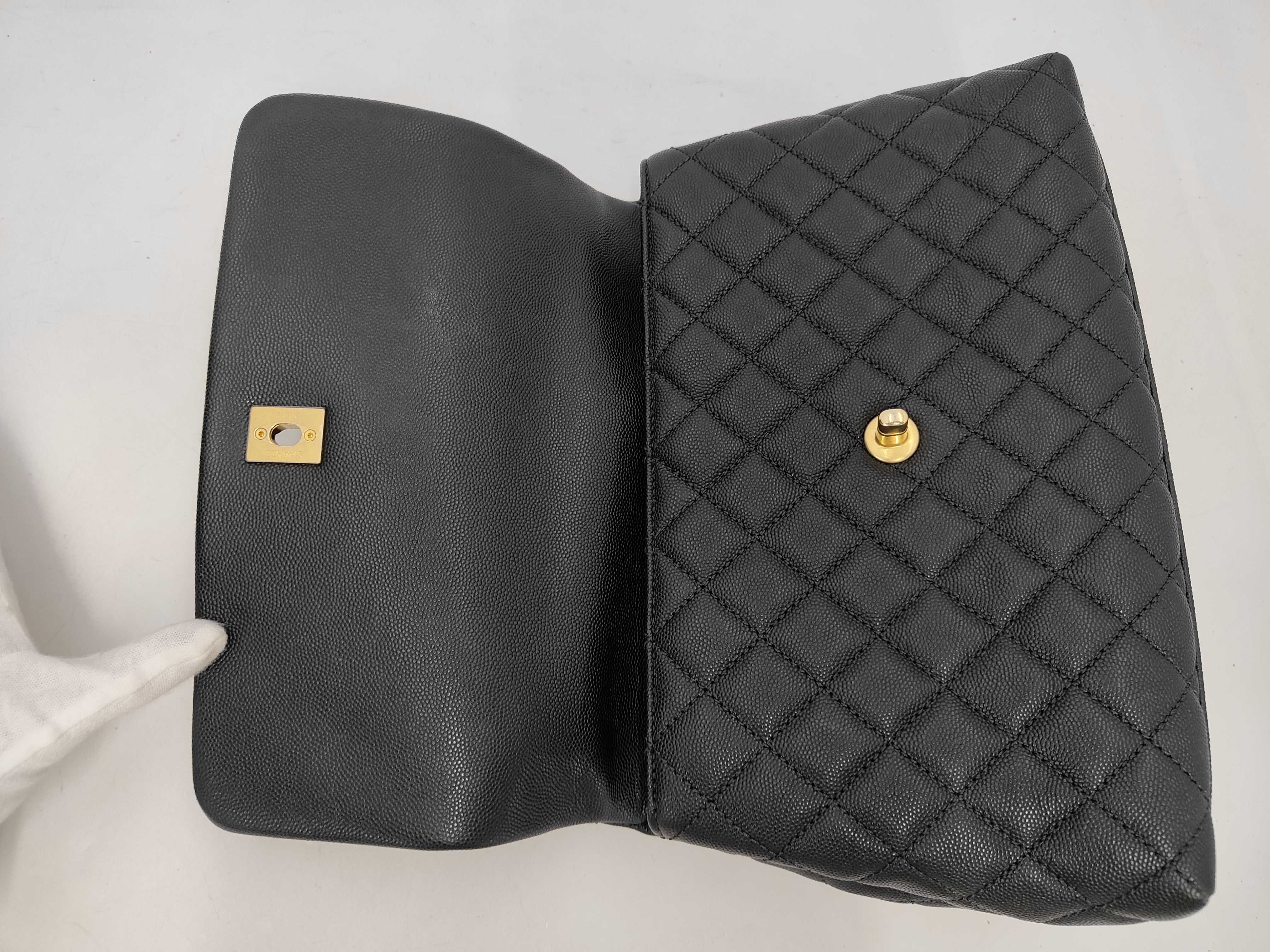 Matelassé Caviar Skin Top Handle Handbag (Serial Number 25) — view 8