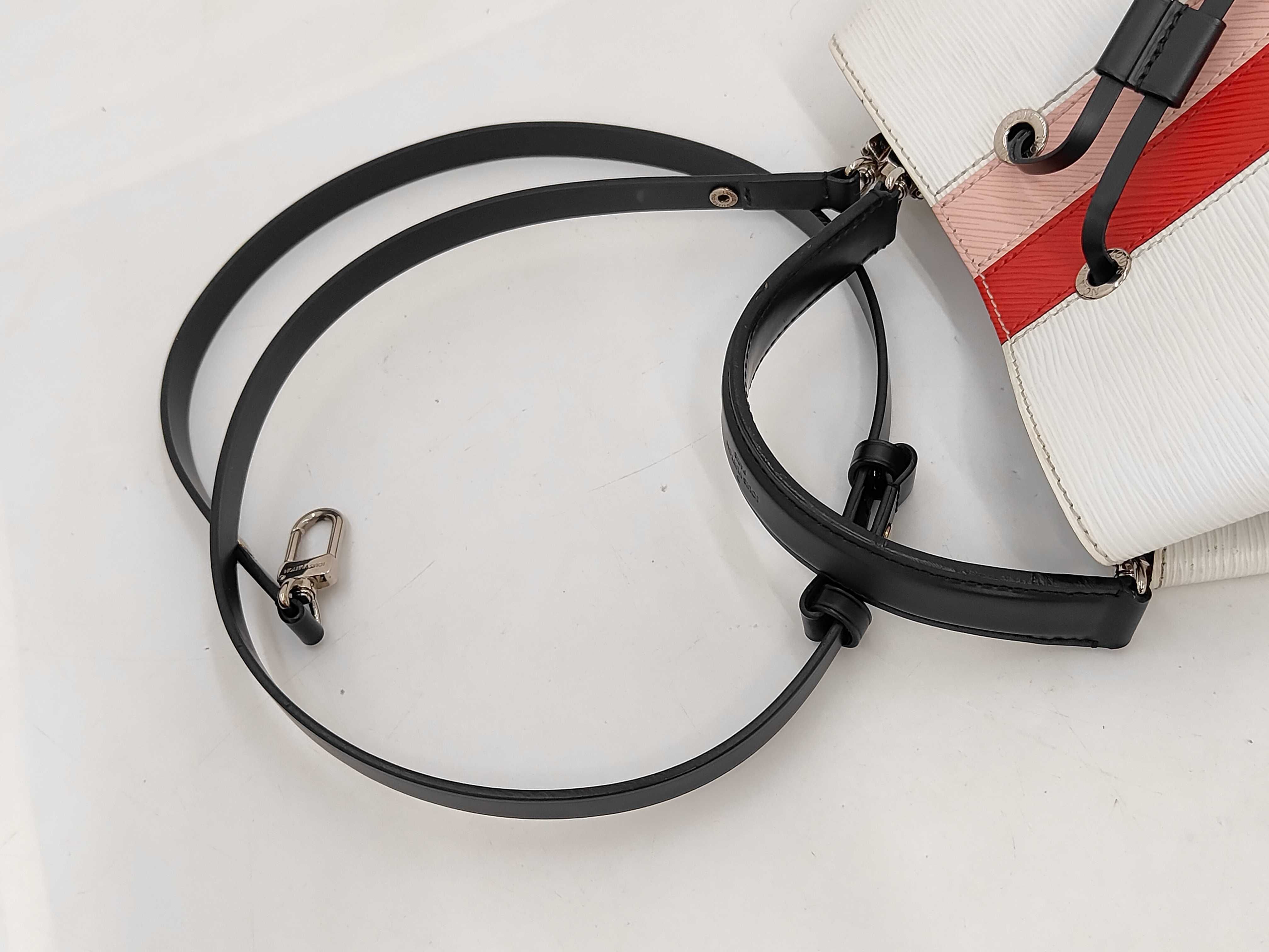 Epi Leather NeoNoe BB Handbag (Red x White) — view 5