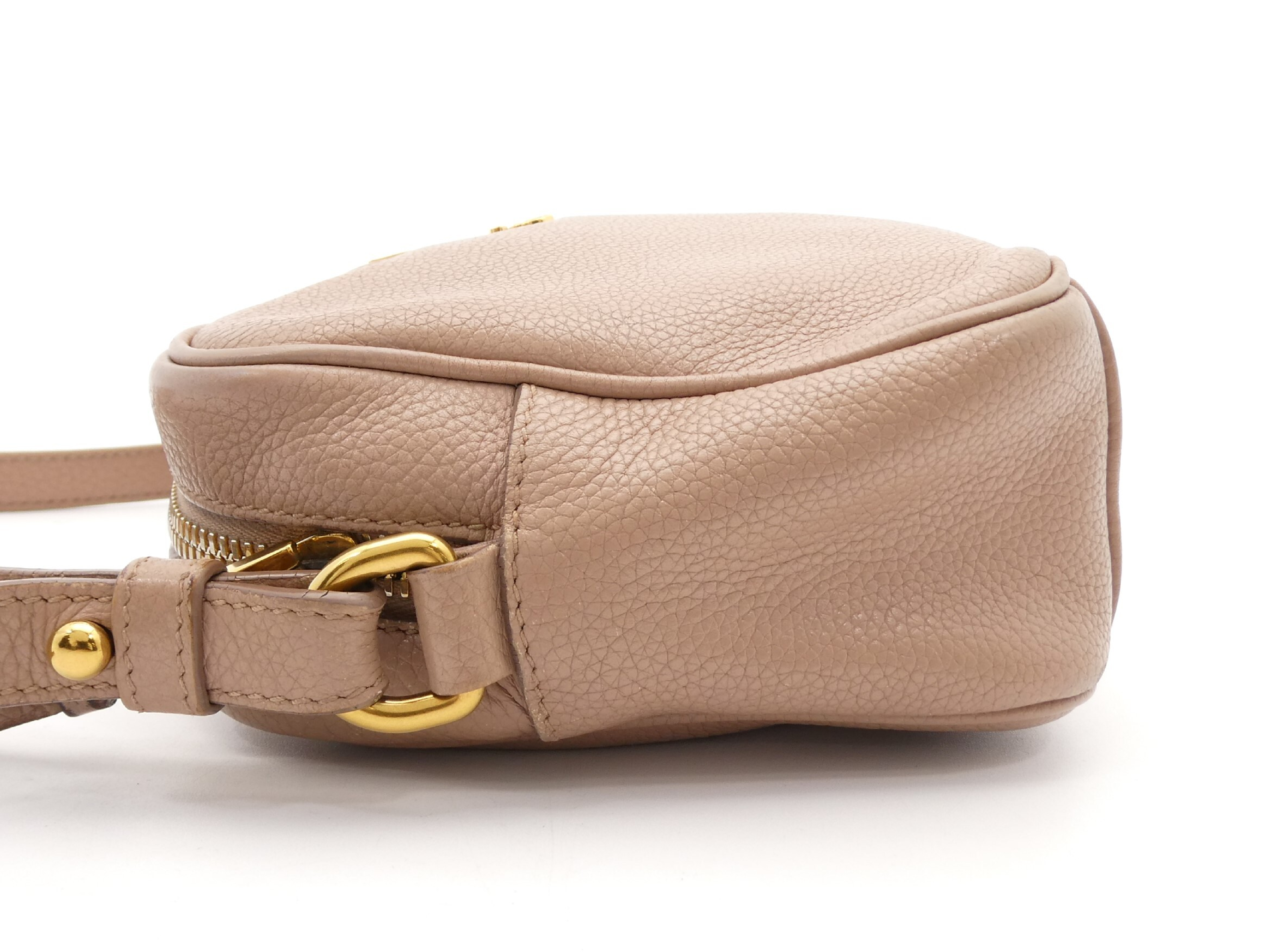 logo leather shoulder bag — view 3