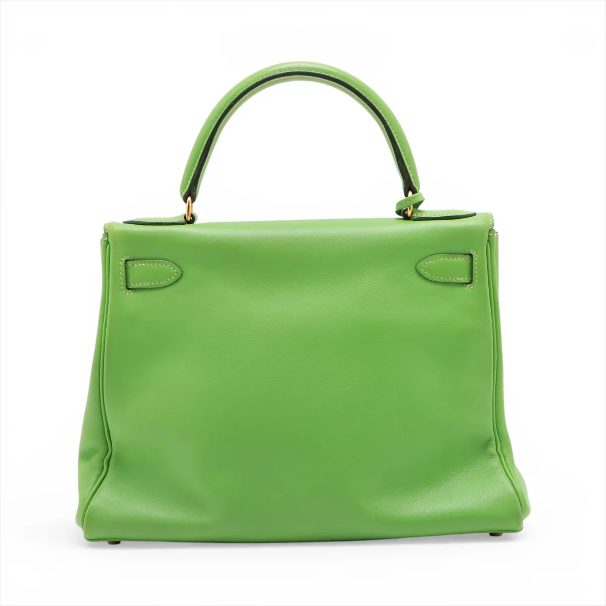[Individually packaged] Hermes Kelly 28 Retourne Veau Gulliver Apple Green Gold Hardware A: 1997 — view 2