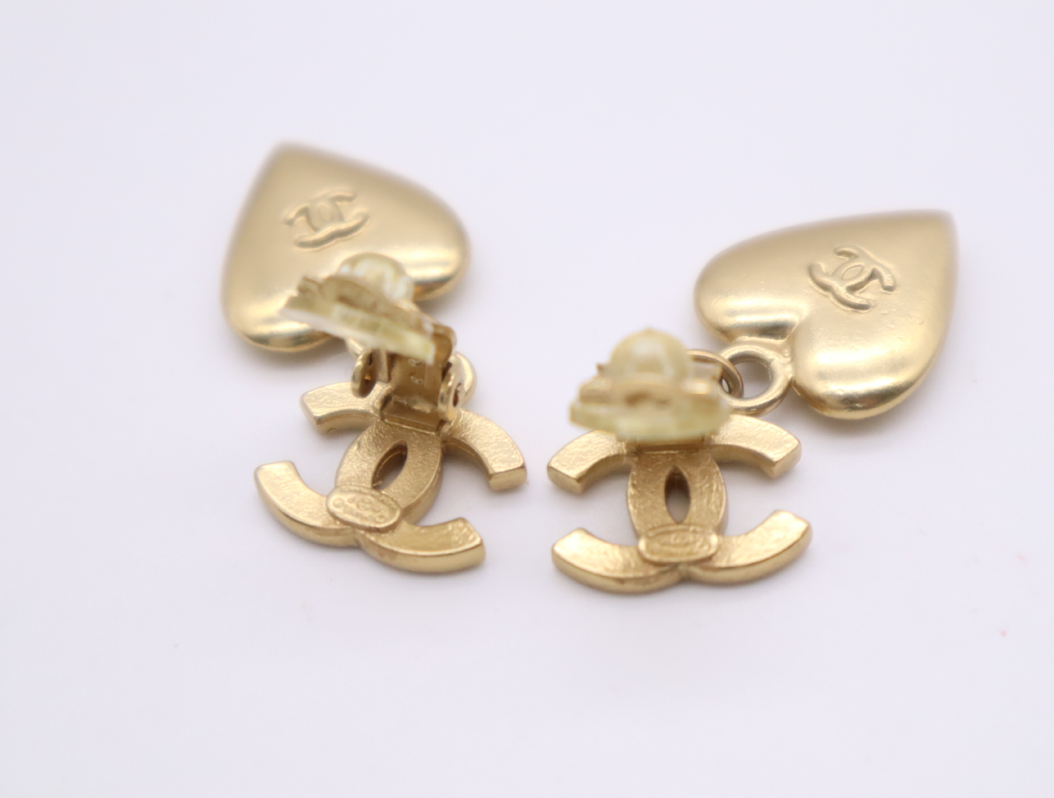 GP Coco Mark Rhinestone Heart Earrings 02P Earrings — view 4