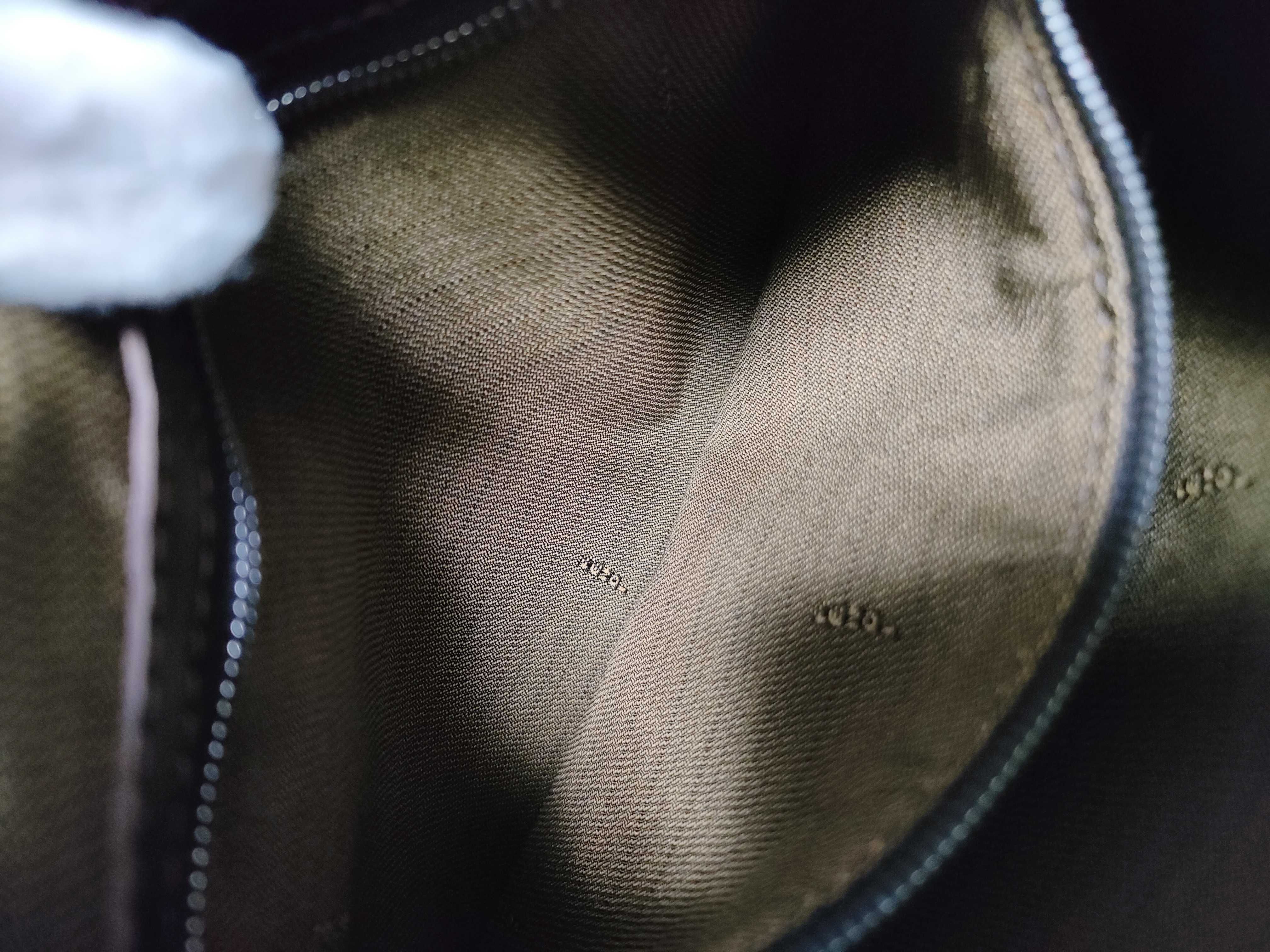 Zucca pattern one-shoulder bag, Zucca canvas and leather, khaki, black, brown shoulder bag — view 11