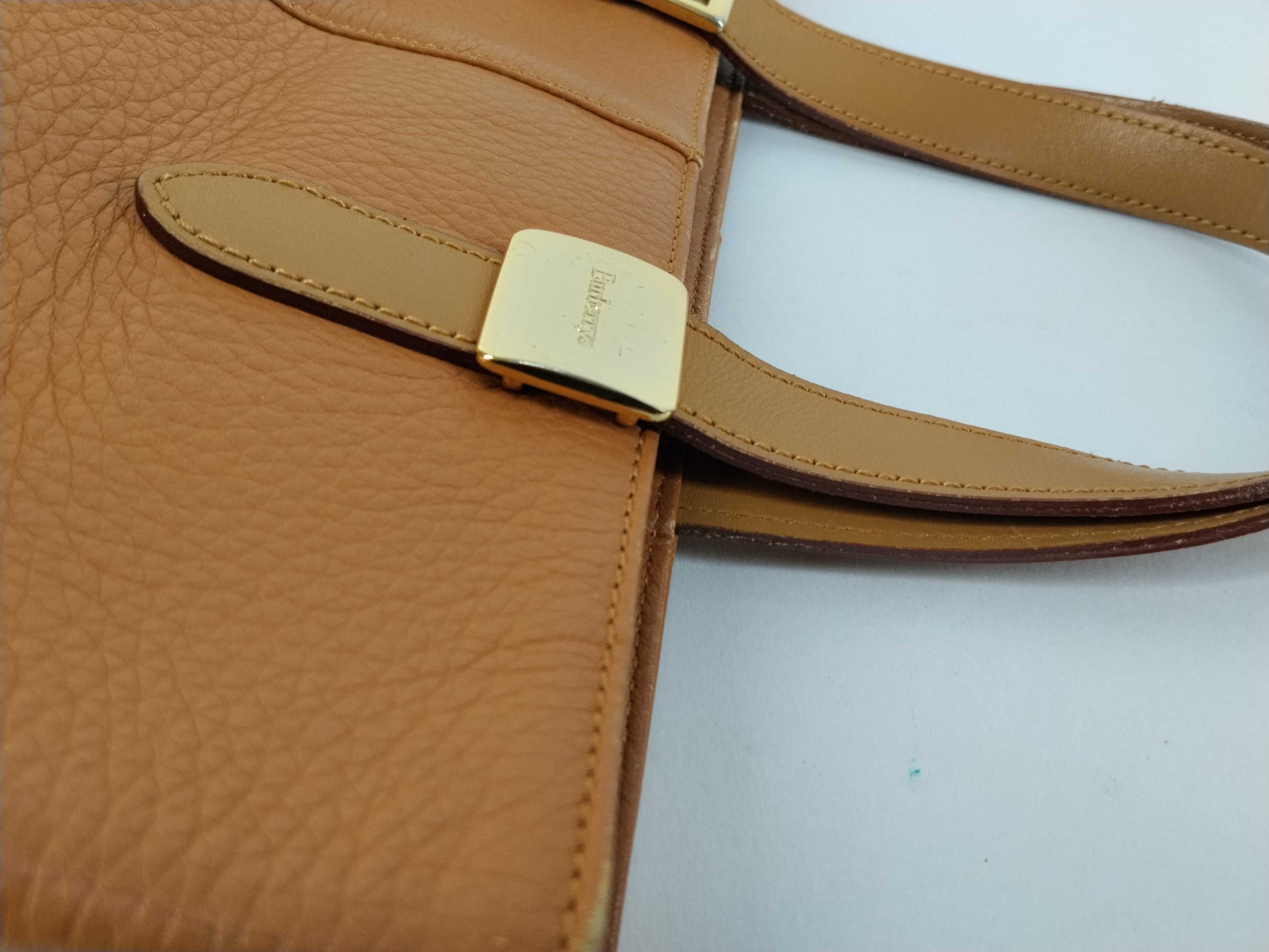 bag, Burberry Nova Check pattern, calf leather tote handbag, camel-colored, gold hardware tote bag — view 5