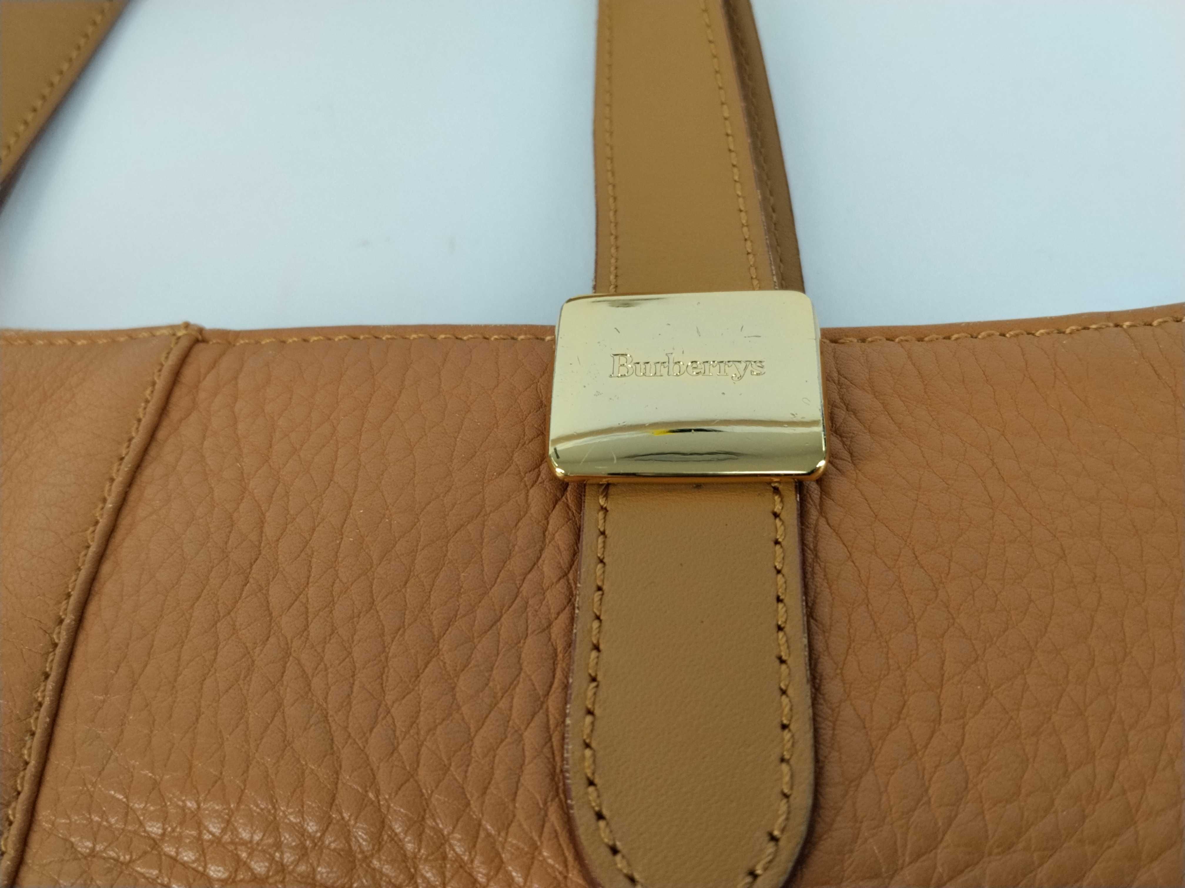 bag, Burberry Nova Check pattern, calf leather tote handbag, camel-colored, gold hardware tote bag — view 9