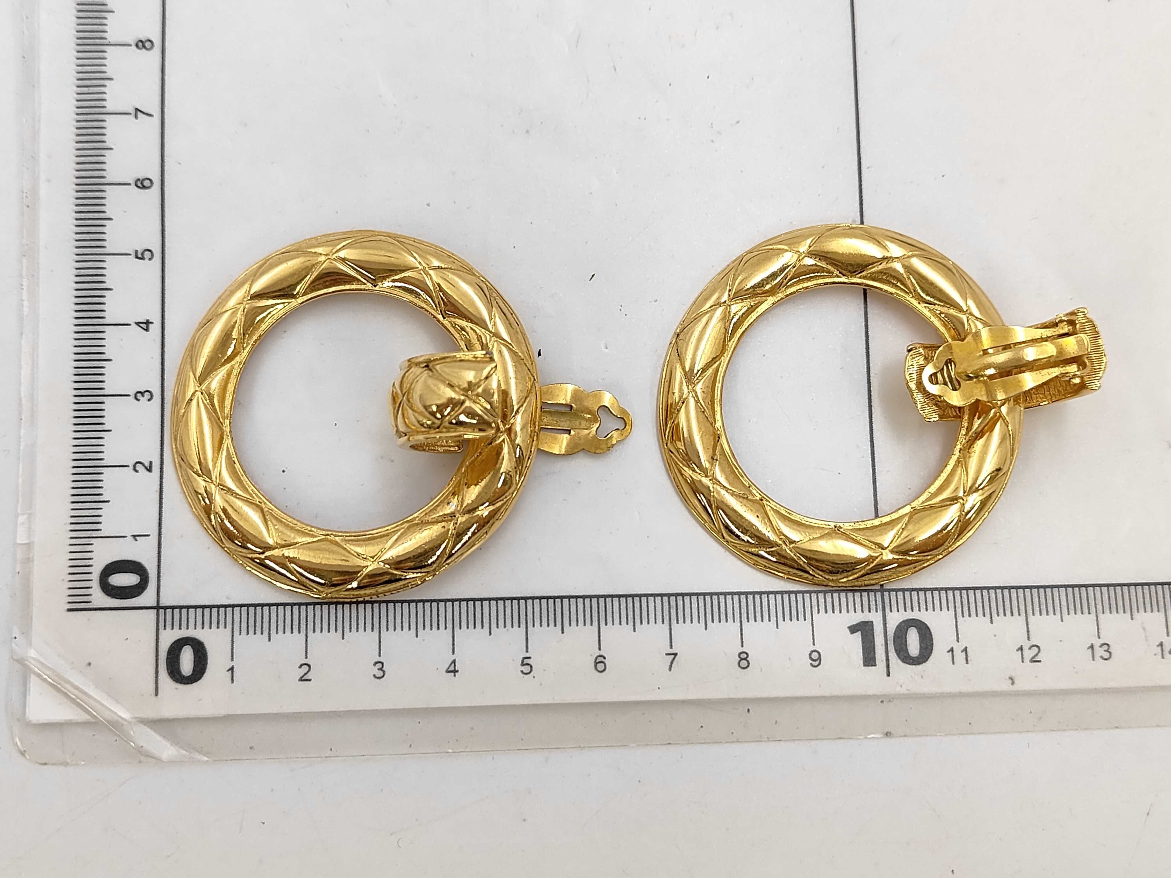 Matelassé Earrings, Gold Earrings — view 2