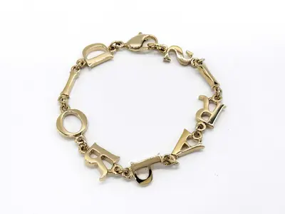 Paris Logo Bracelet, Gold Bracelet/Bangle