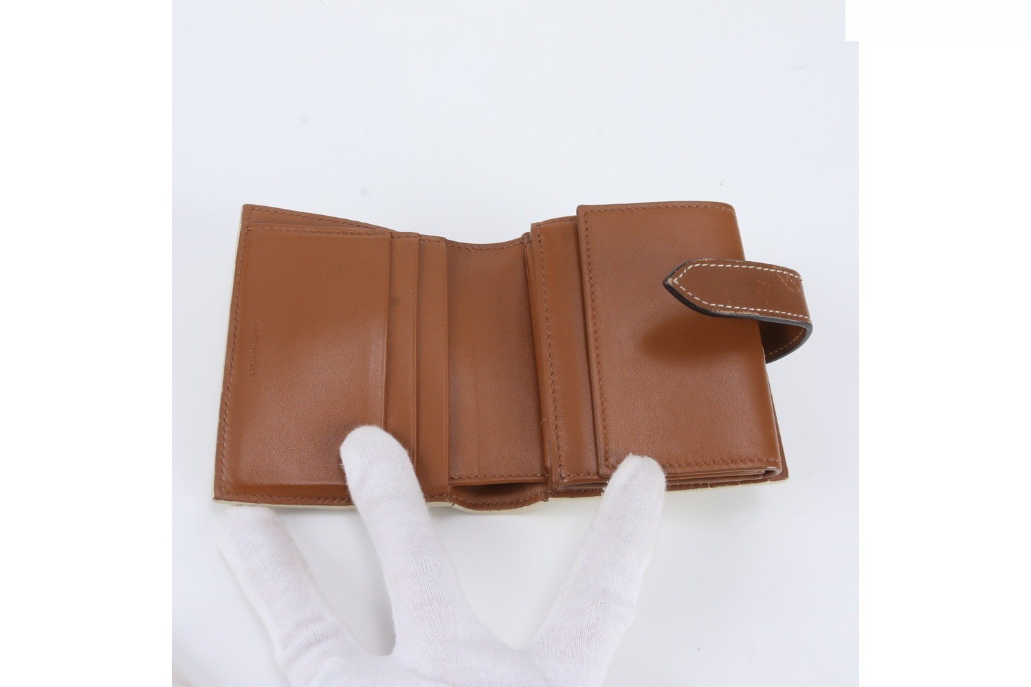 Triomphe Canvas Strap Wallet Leather Bi-fold Wallet — view 6