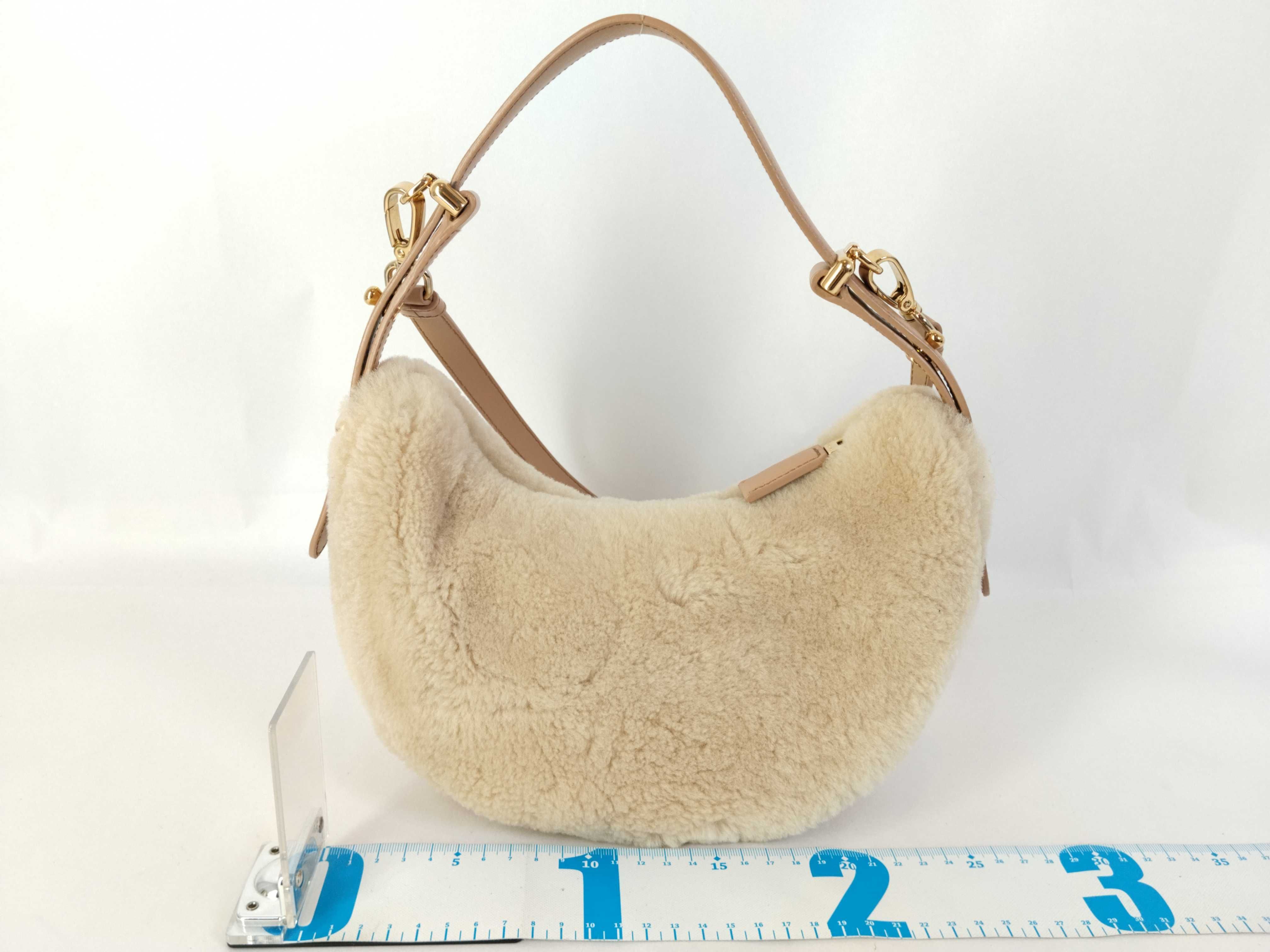 Arche Shearling Boa Leather Shoulder Bag 1BC194 Shoulder Bag — view 2