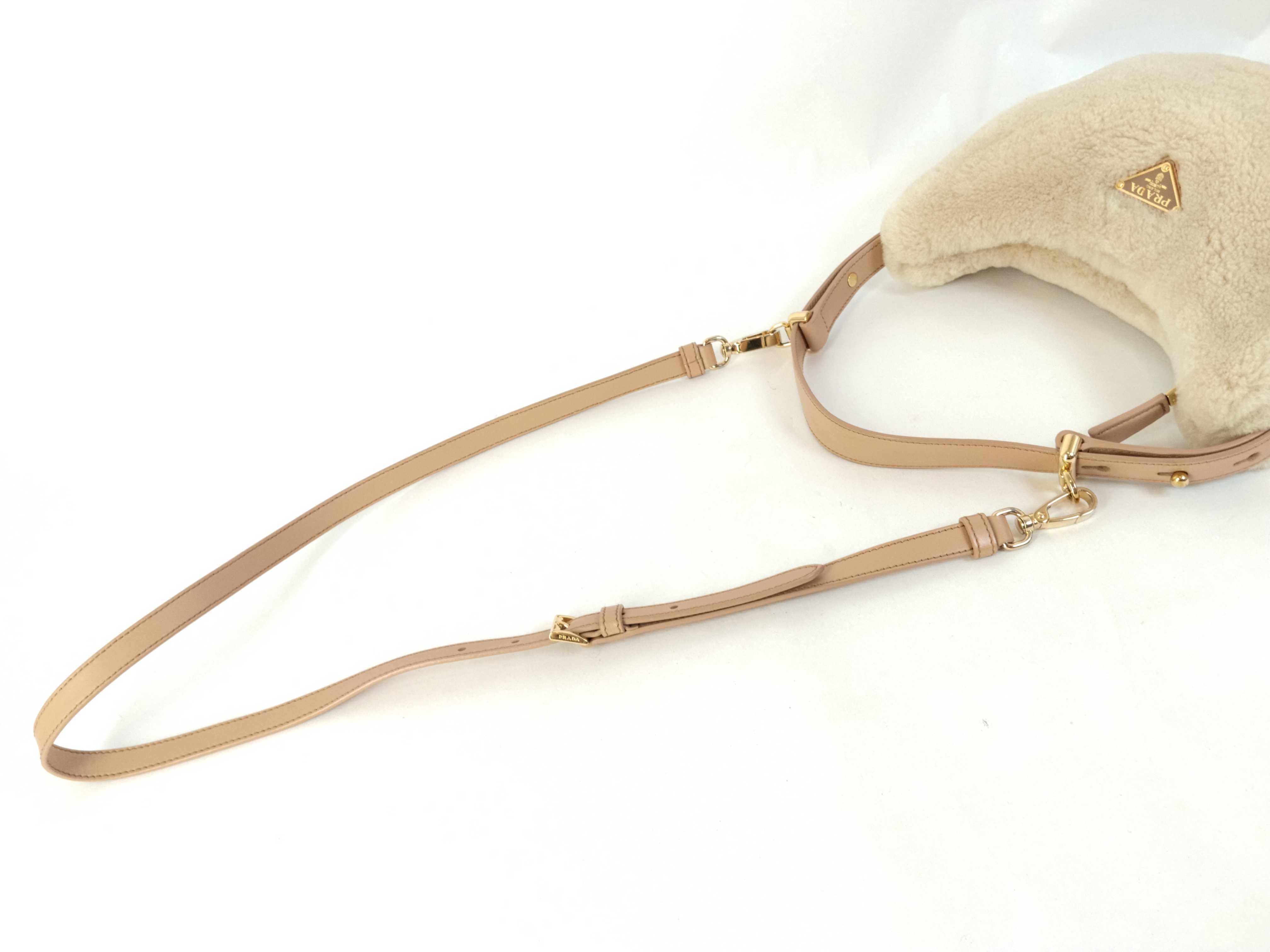 Arche Shearling Boa Leather Shoulder Bag 1BC194 Shoulder Bag — view 3
