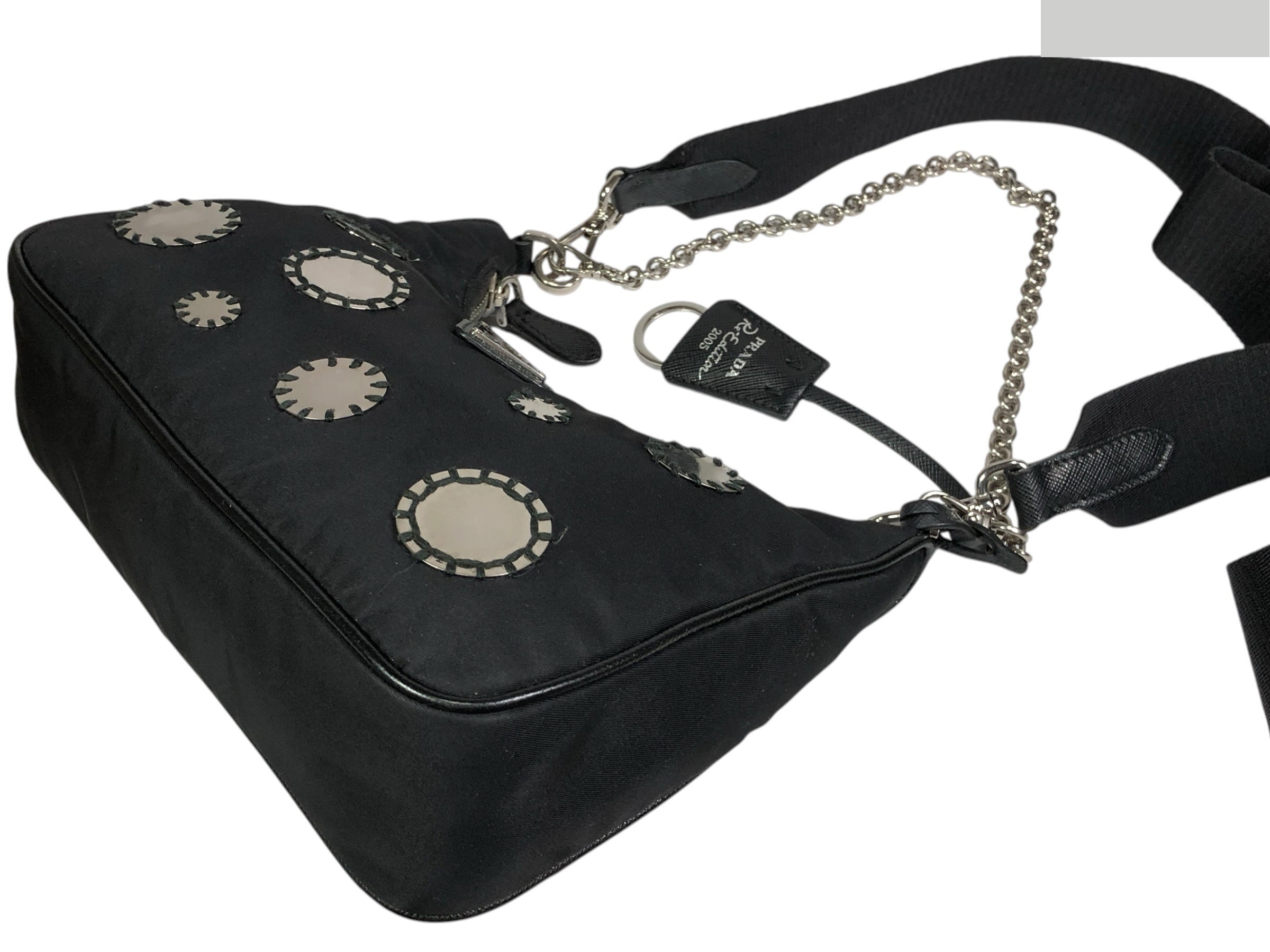 Re-Edition 2005 Shoulder Bag with Triangular Logo Plate — view 4