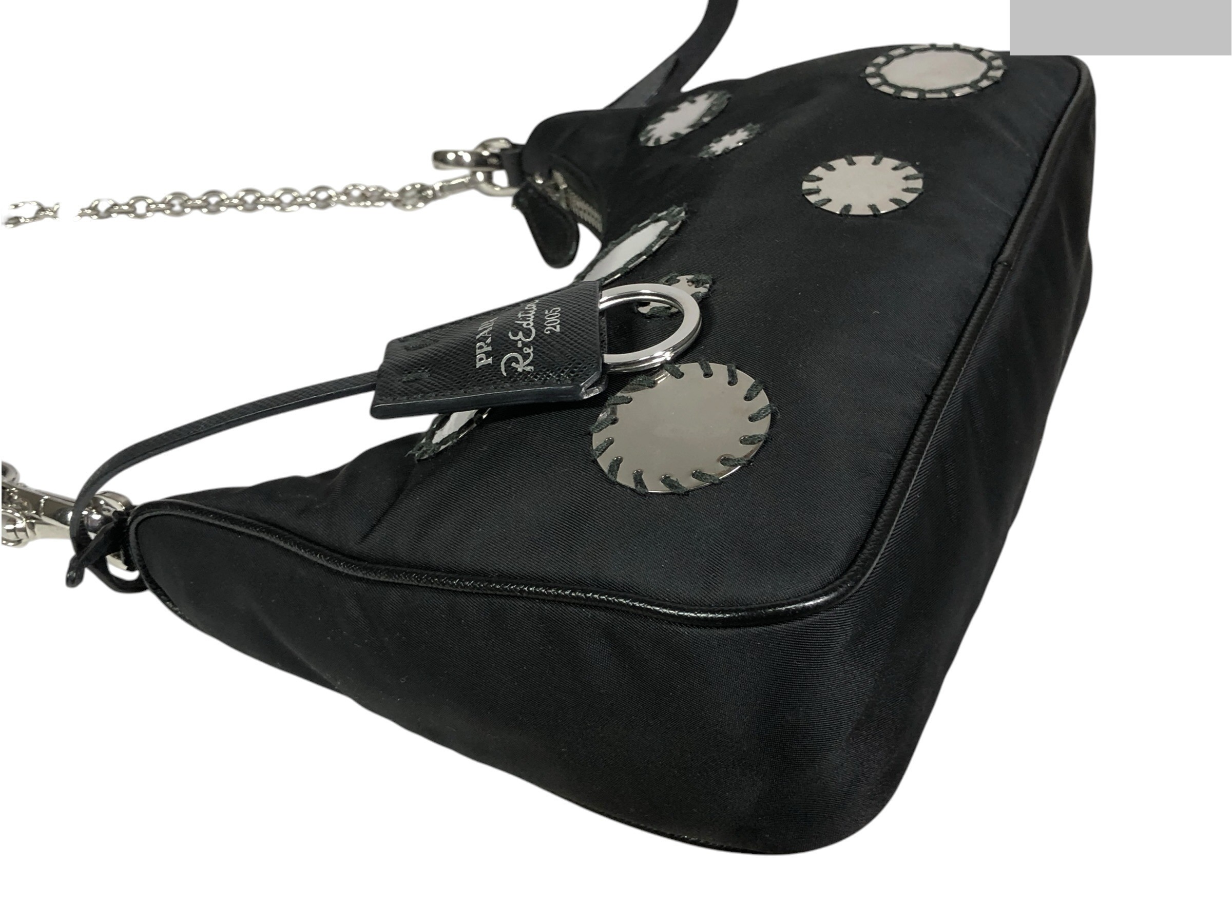 Re-Edition 2005 Shoulder Bag with Triangular Logo Plate — view 6