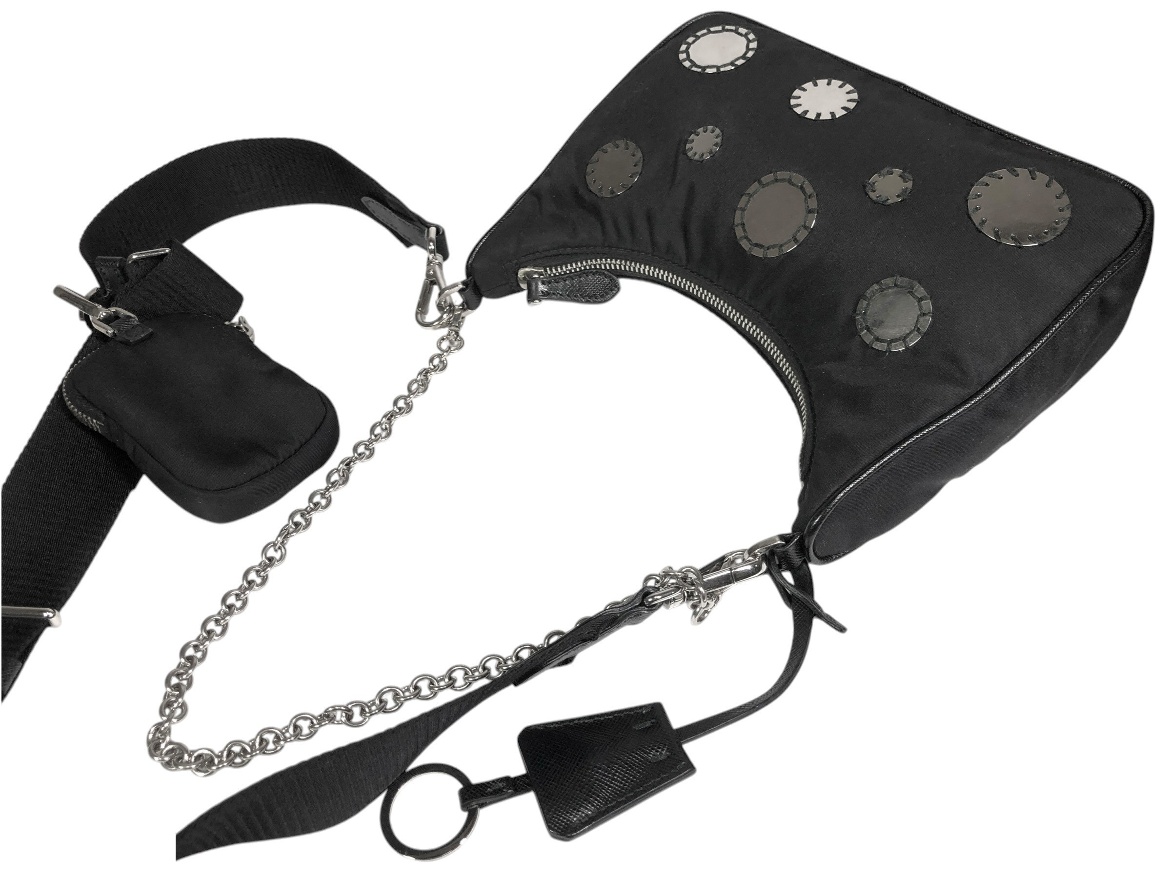 Re-Edition 2005 Shoulder Bag with Triangular Logo Plate — view 7