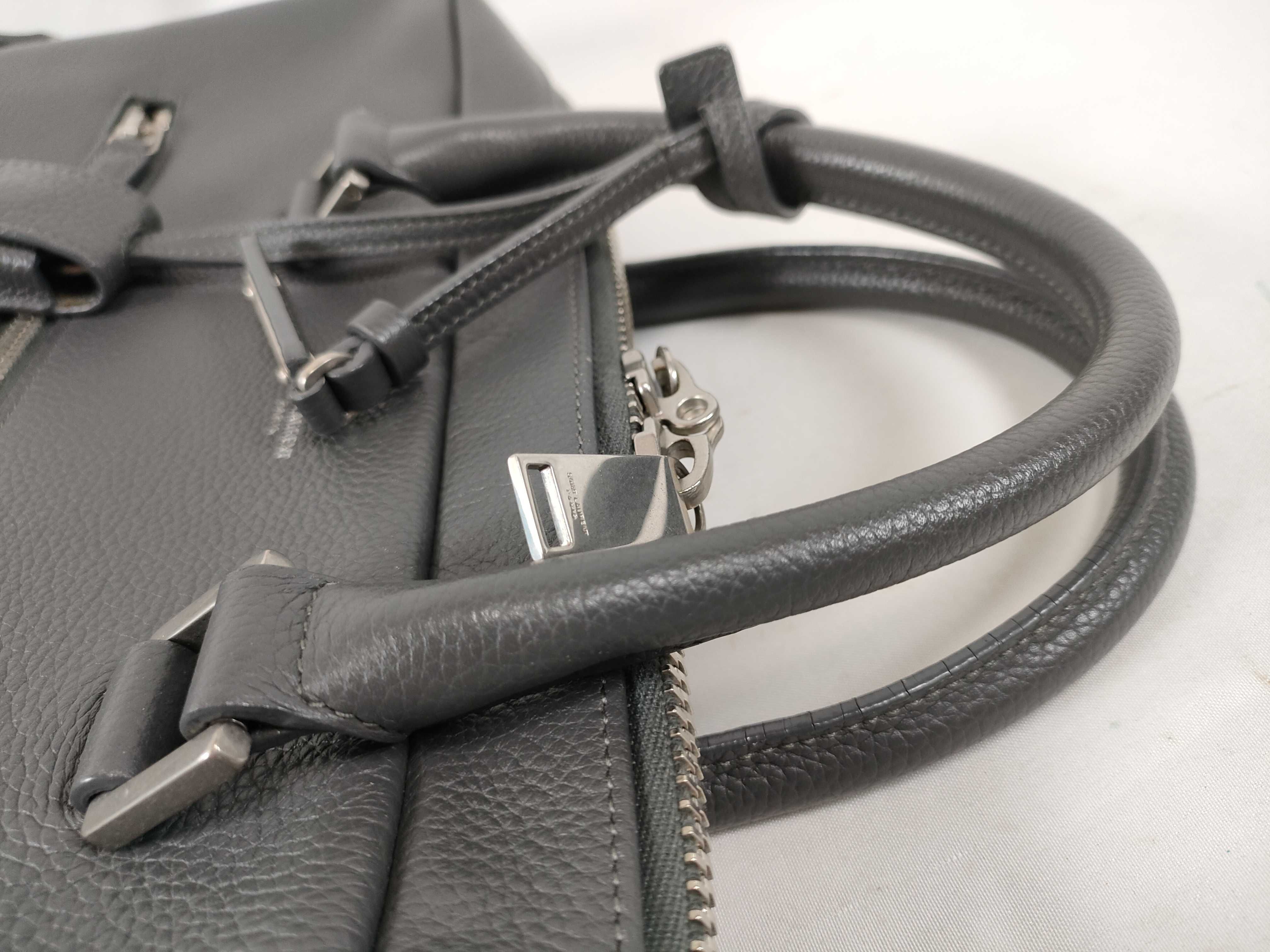Sac de Jour Souple Leather Business Bag, Gray, 480586 (Business Bag) — view 3