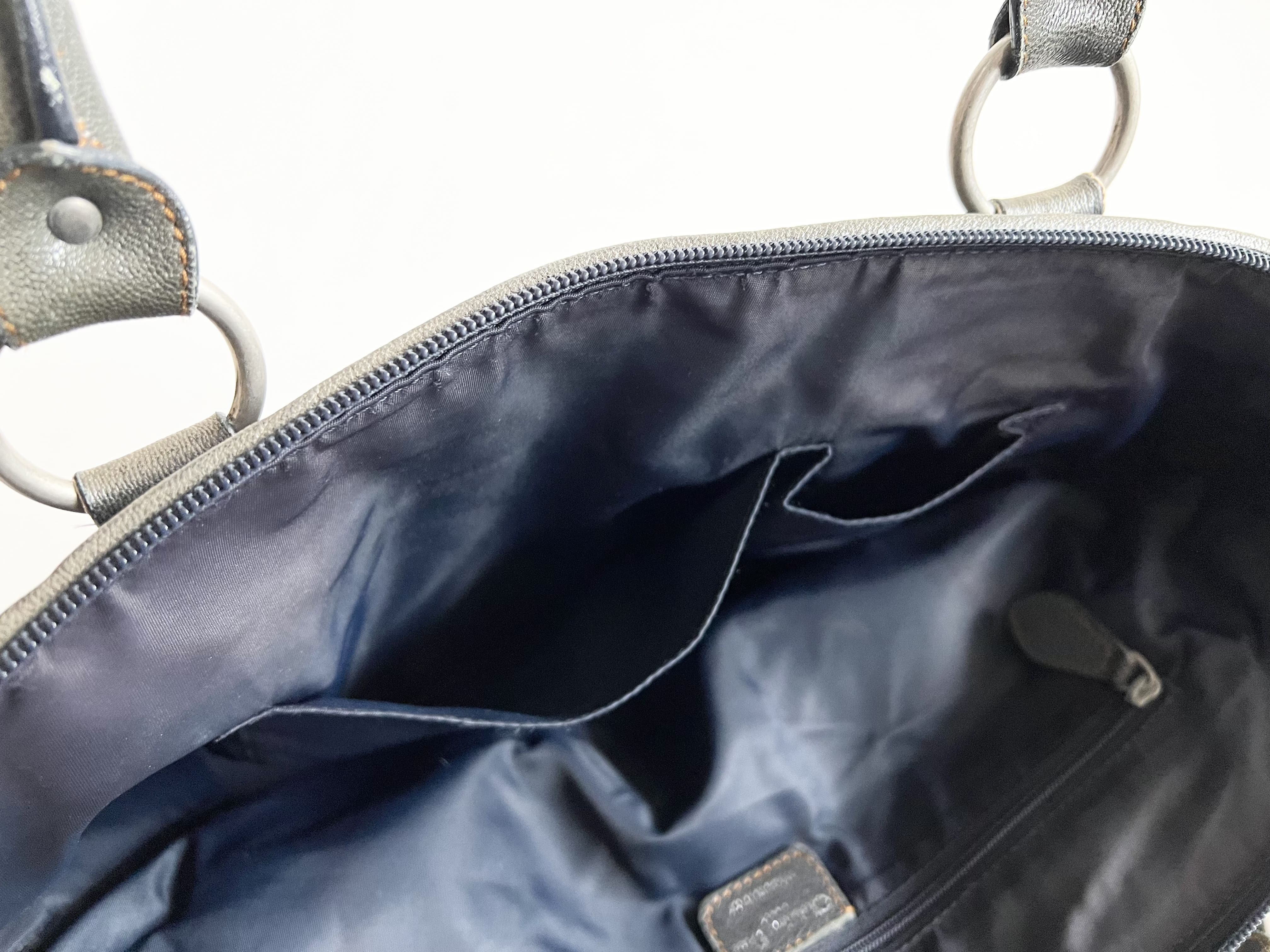 Trotter Oblique CD Leather Canvas Boston Bag Handbag Tote Bag Boston Bag — view 10