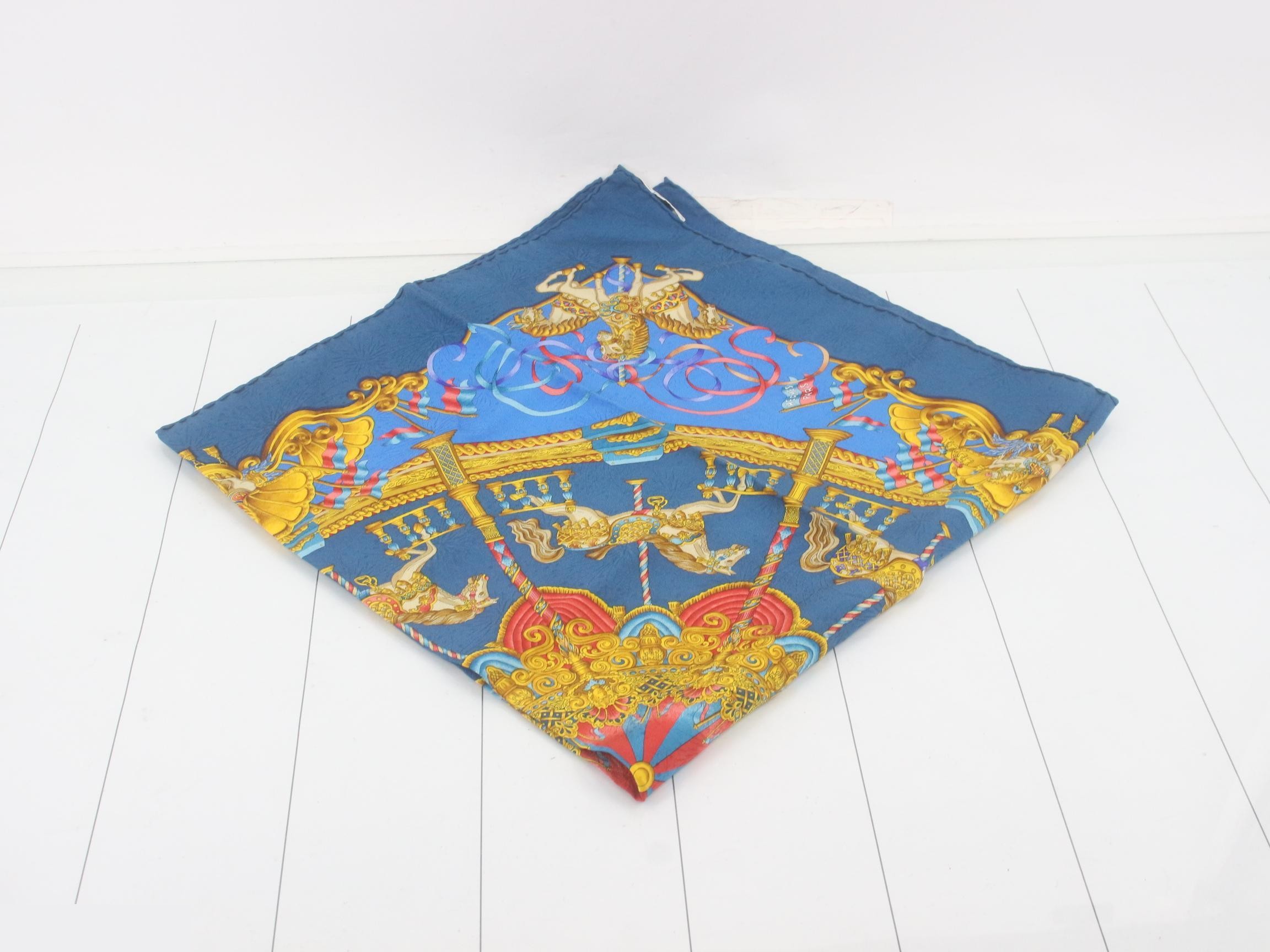 Carre 90 LUNA PARK Amusement Park Merry-Go-Round Scarf — view 2