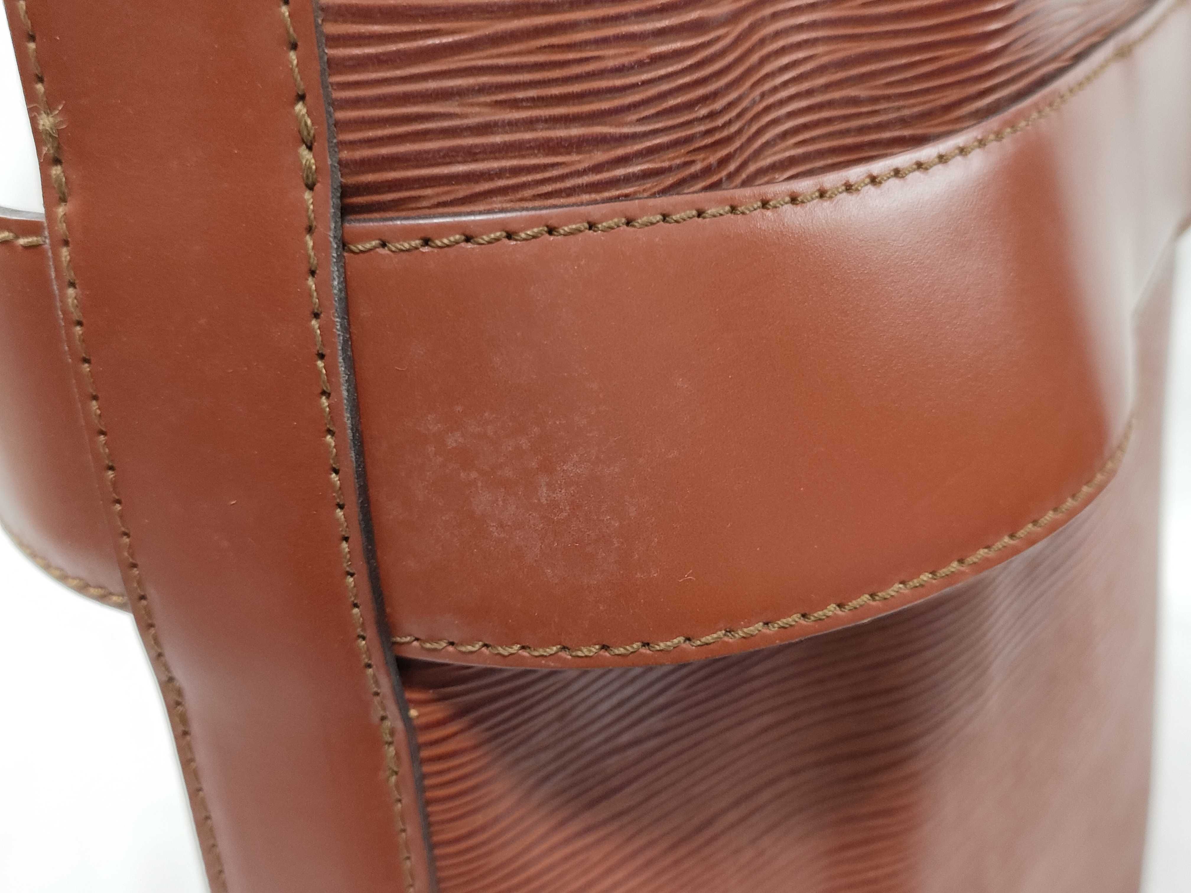 Epi Leather Cluny Brown Shoulder Bag — view 12