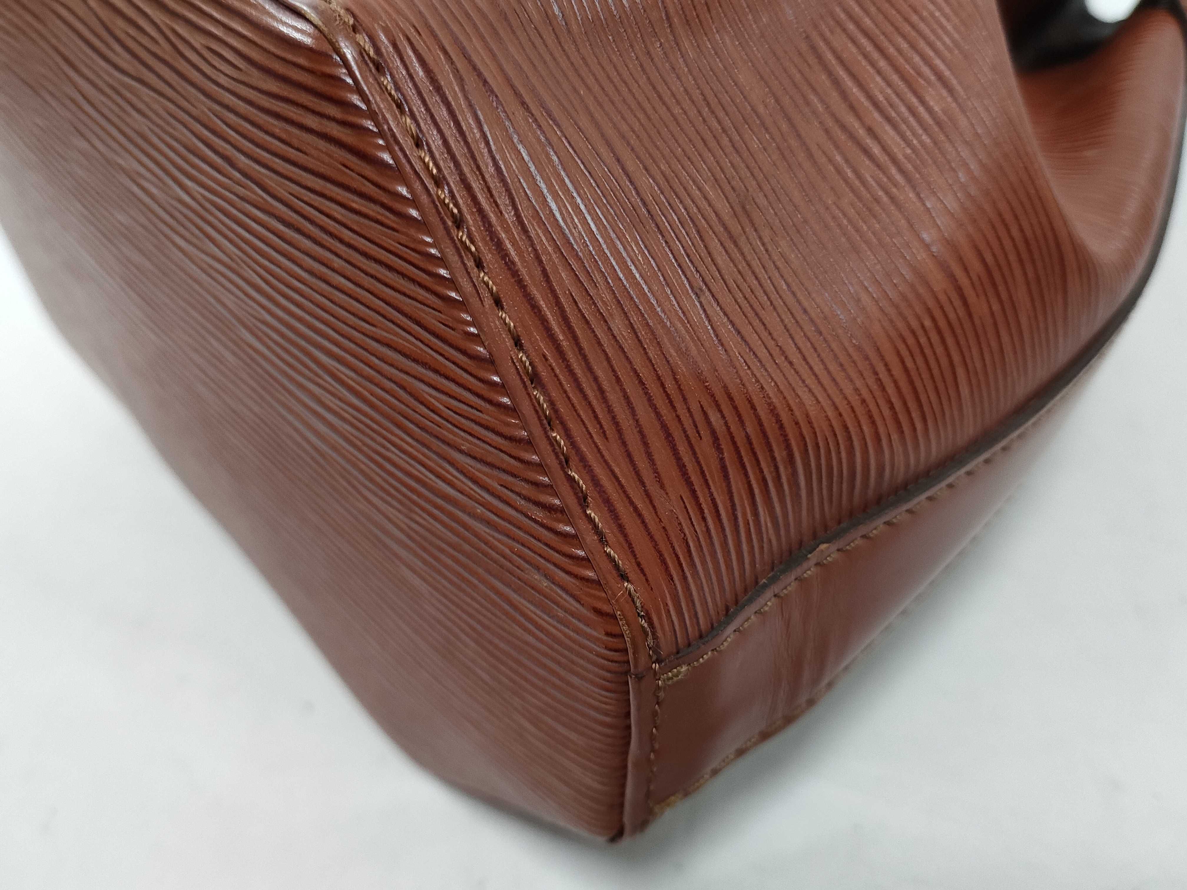 Epi Leather Cluny Brown Shoulder Bag — view 7