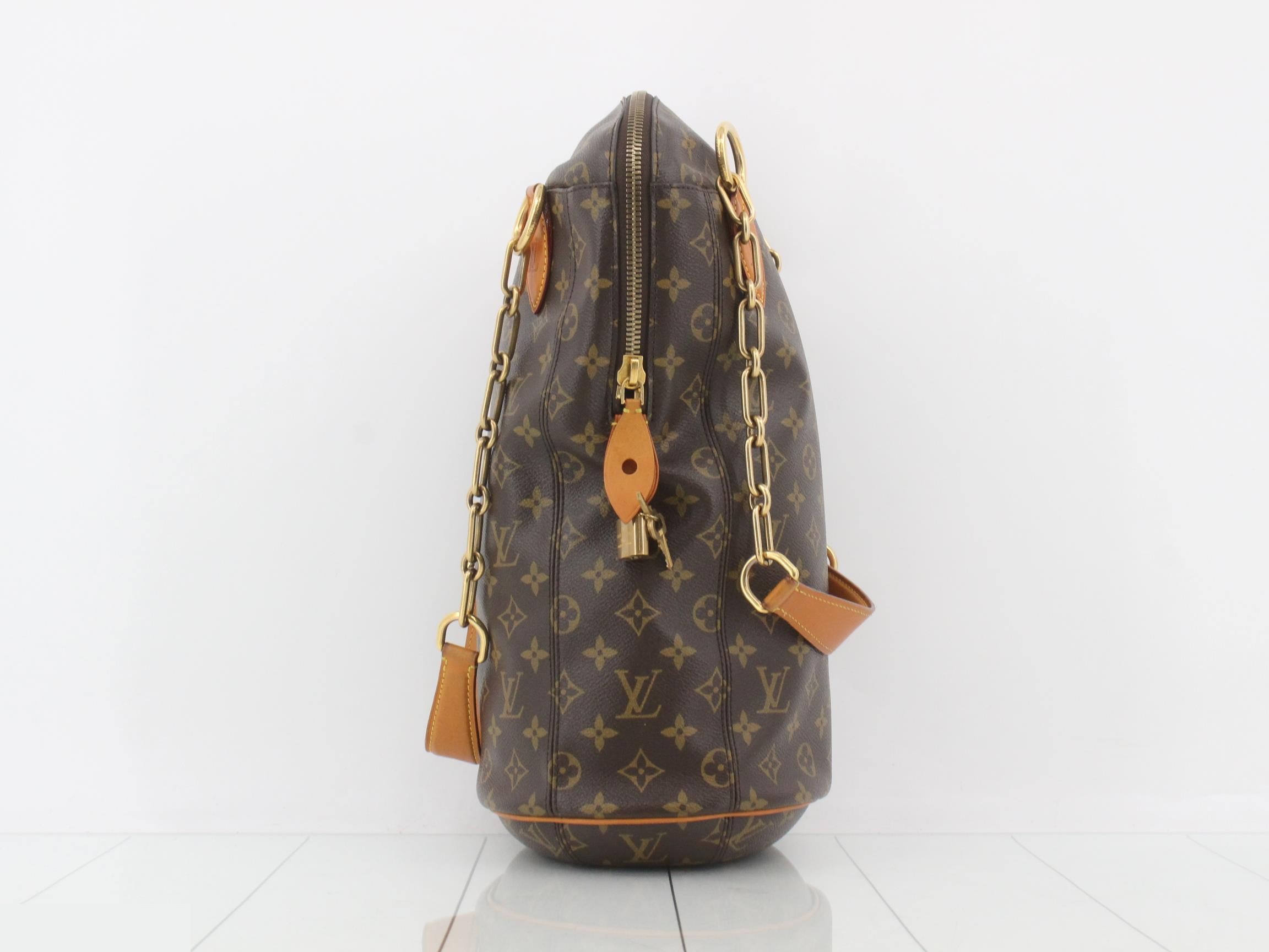 Monogram perforated shoulder bag — view 3
