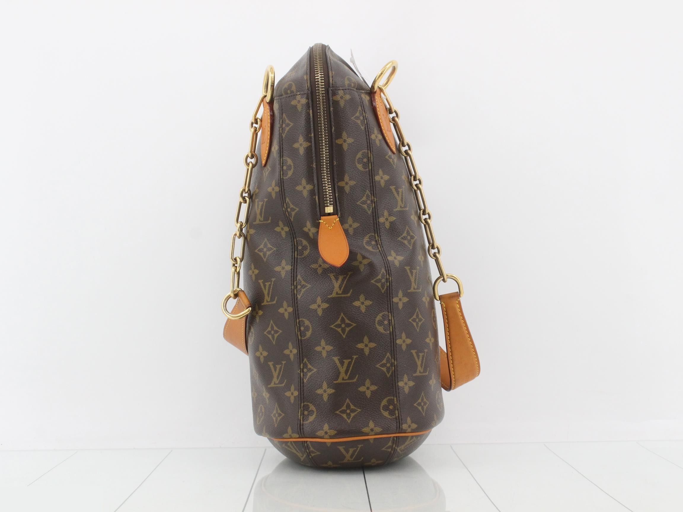 Monogram perforated shoulder bag — view 4