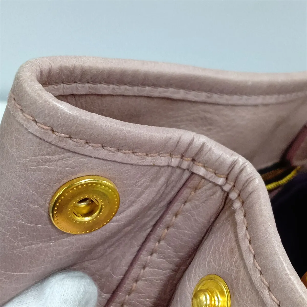 Leather 2-Way Handbag Pink — view 12