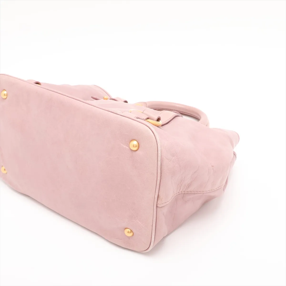 Leather 2-Way Handbag Pink — view 3