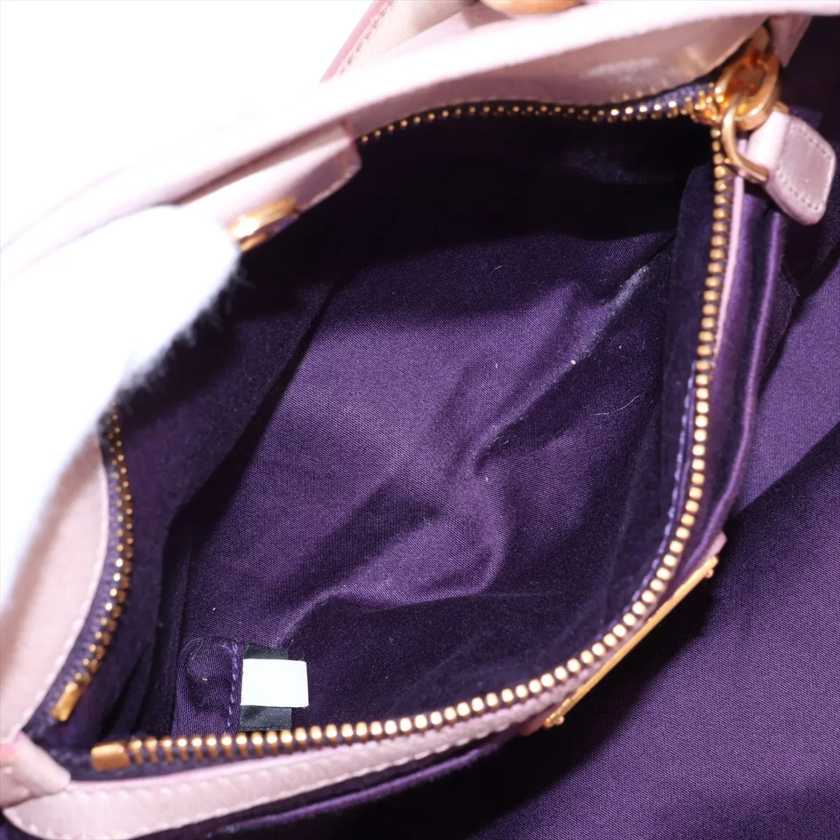 Leather 2-Way Handbag Pink — view 9