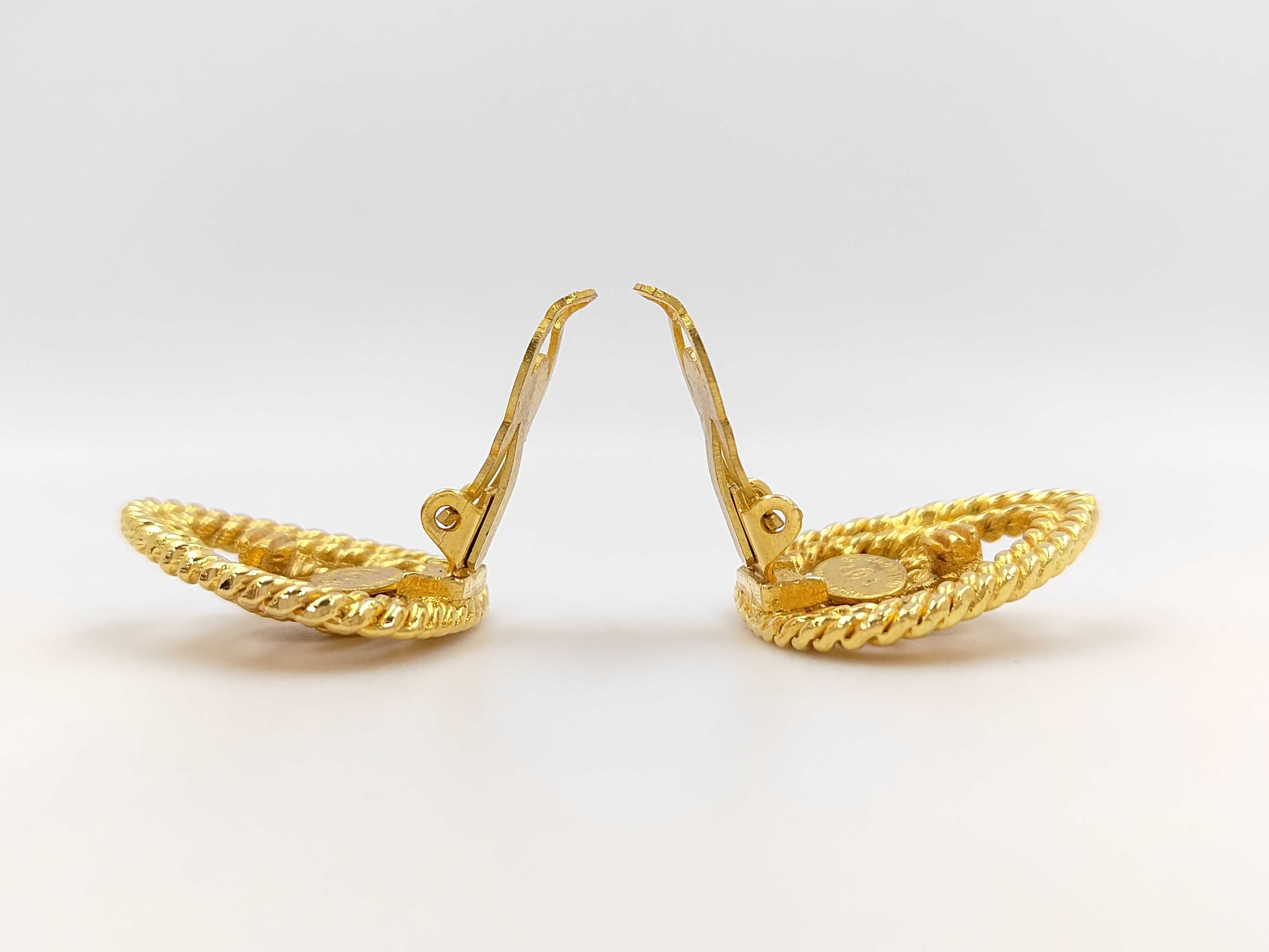 earrings, gold earrings — view 3