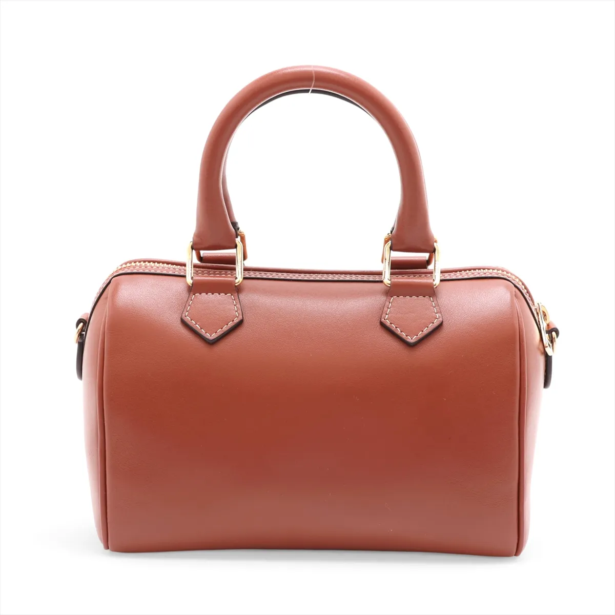 Cuir Triomphe Small Boston Leather 2-Way Handbag, Brown — view 2