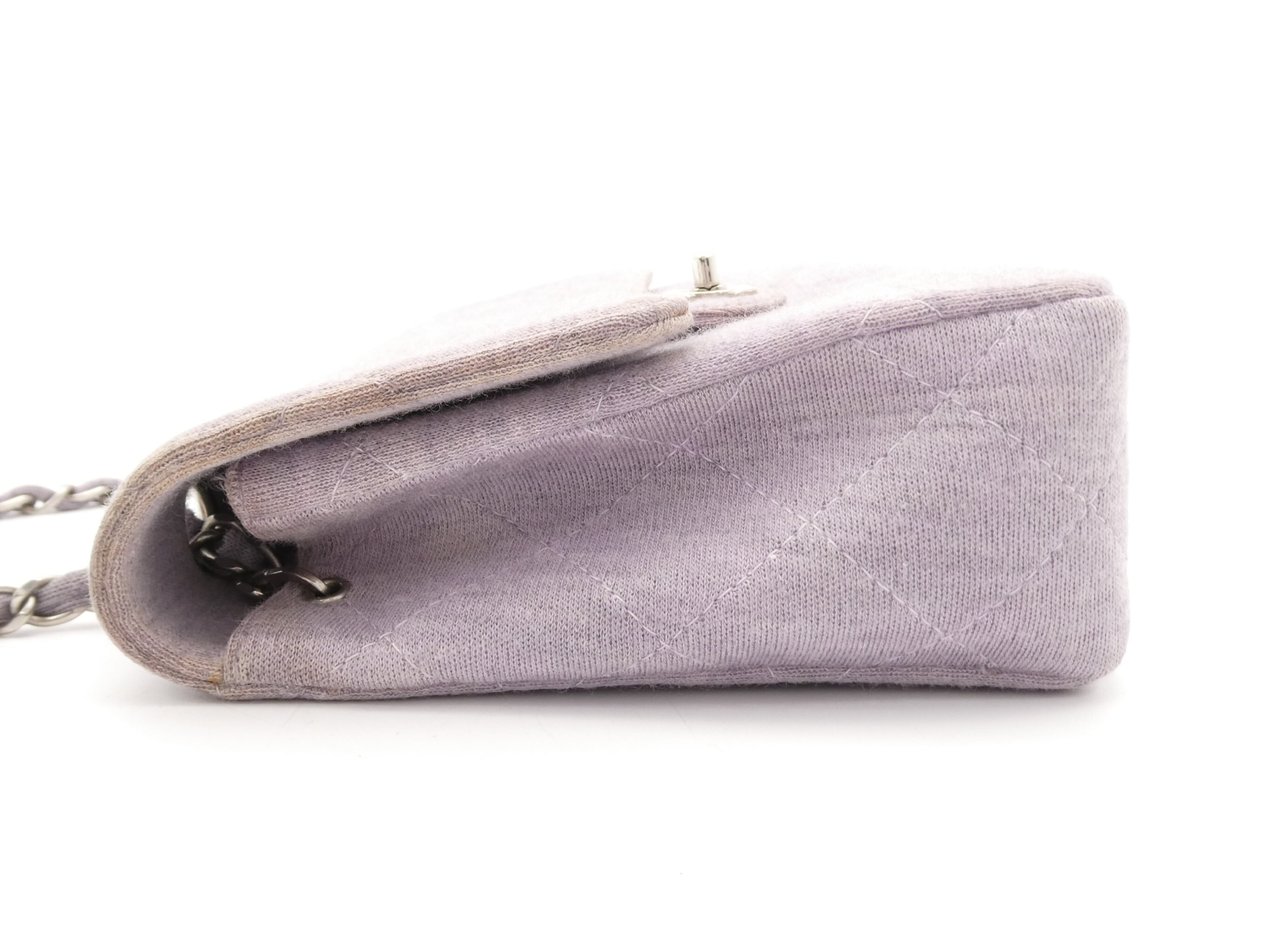 Matelassé Cotton Coco Mark Turnlock Chain Shoulder Bag — view 3