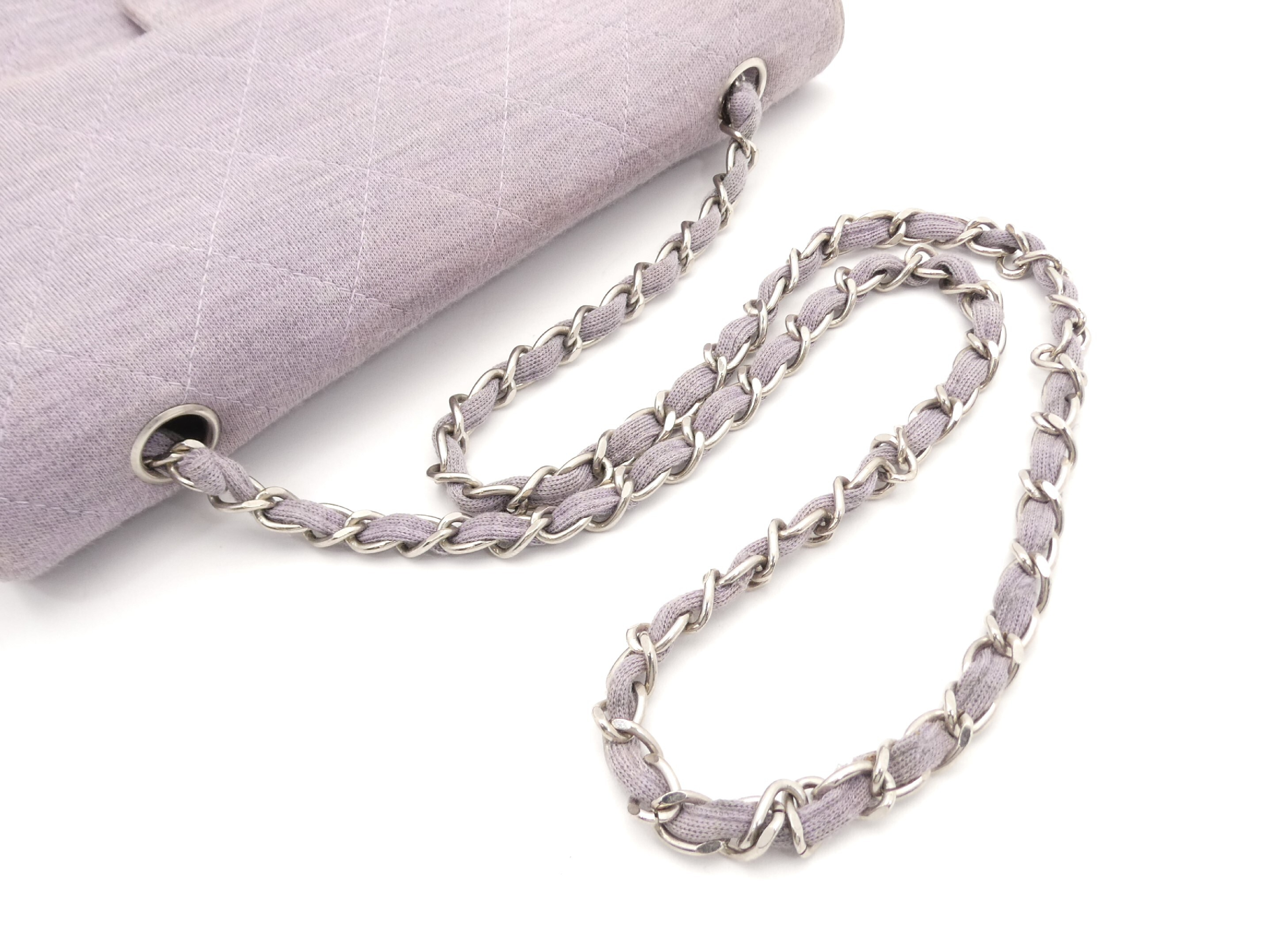 Matelassé Cotton Coco Mark Turnlock Chain Shoulder Bag — view 6