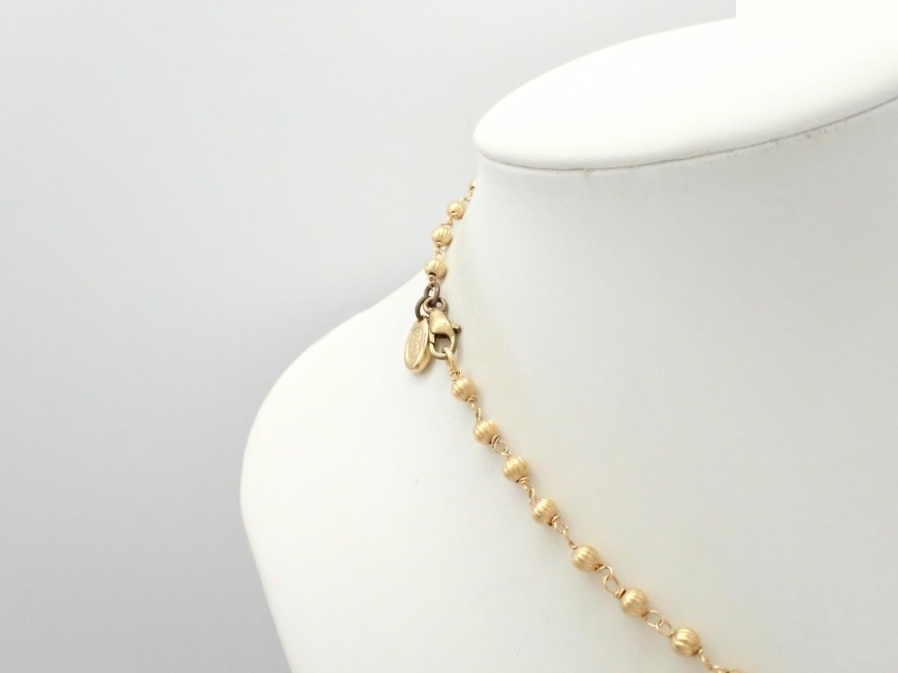 Other line: Precious metal necklace, fringe, gold, neck circumference approximately 40cm. — view 2
