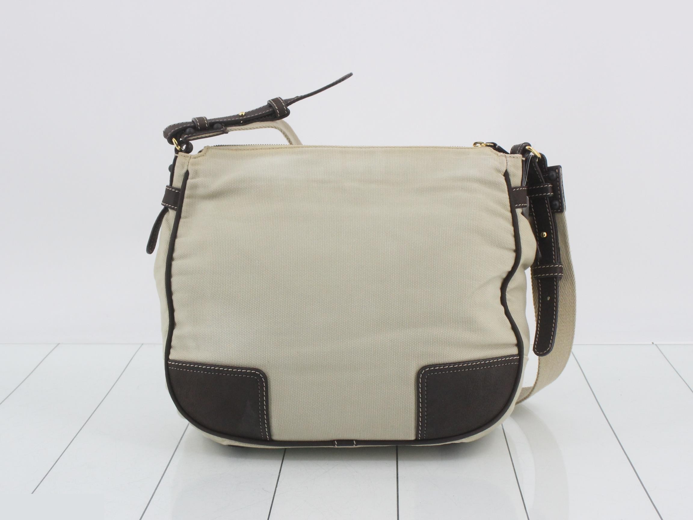 Anagram Canvas Beige Shoulder Bag 172 — view 2