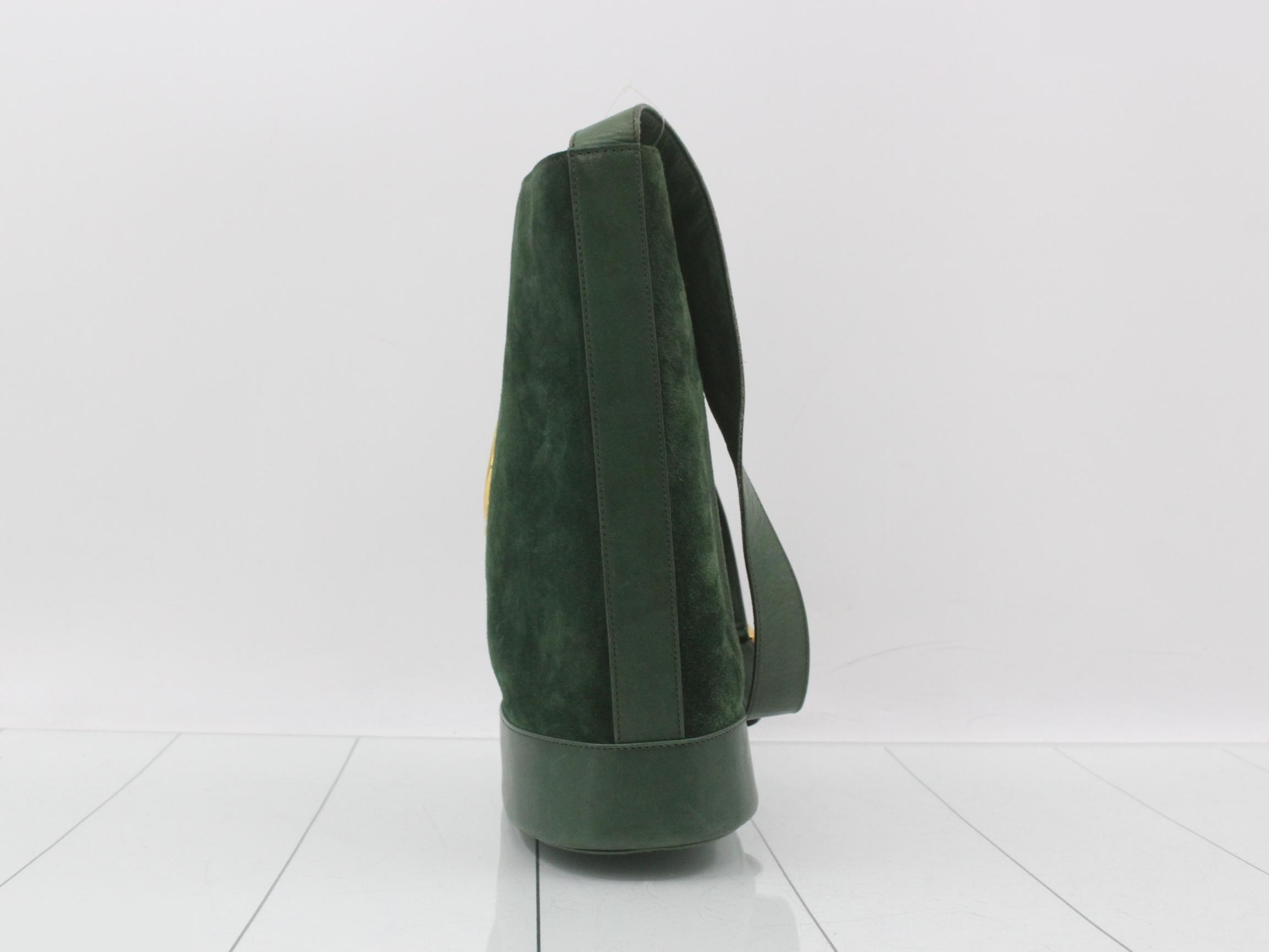Horsebit Suede Shoulder Bag — view 3