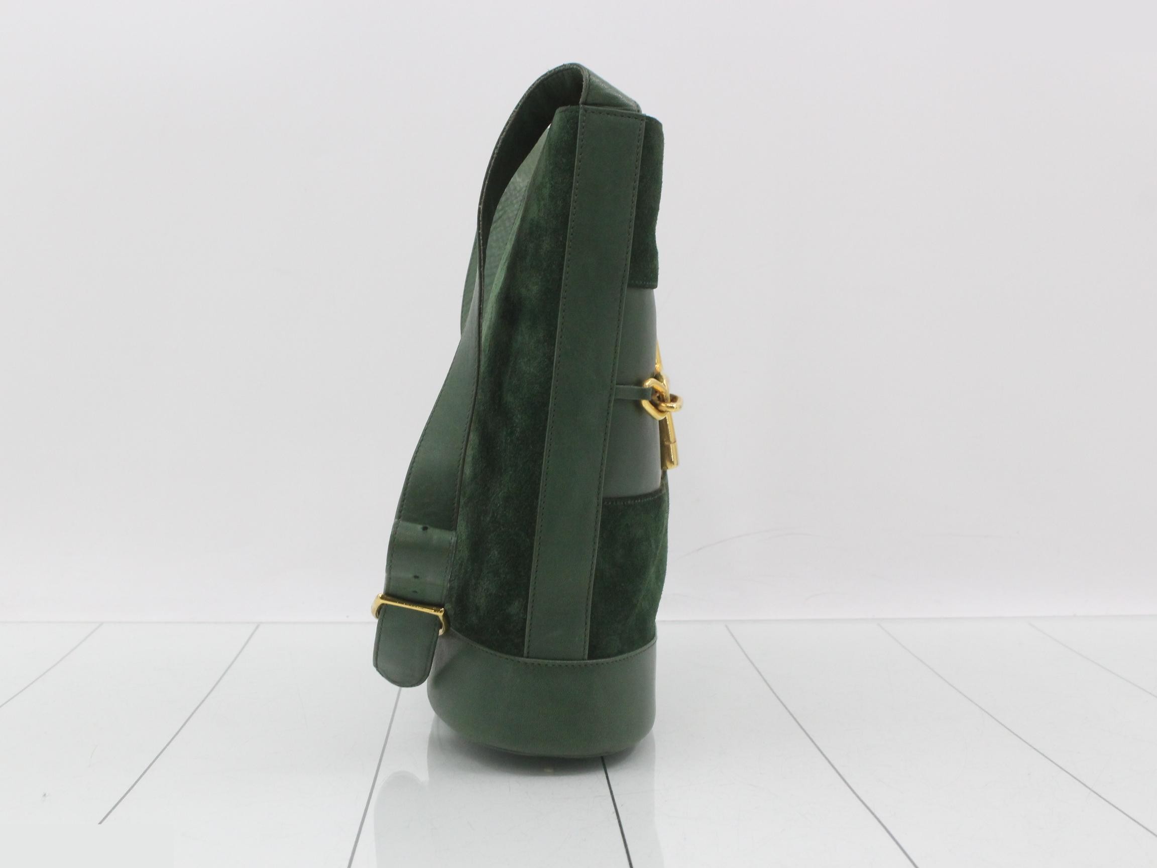 Horsebit Suede Shoulder Bag — view 4