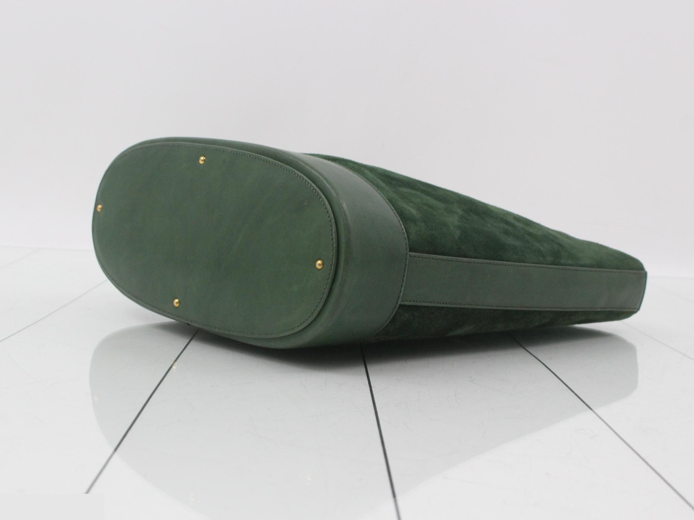 Horsebit Suede Shoulder Bag — view 6