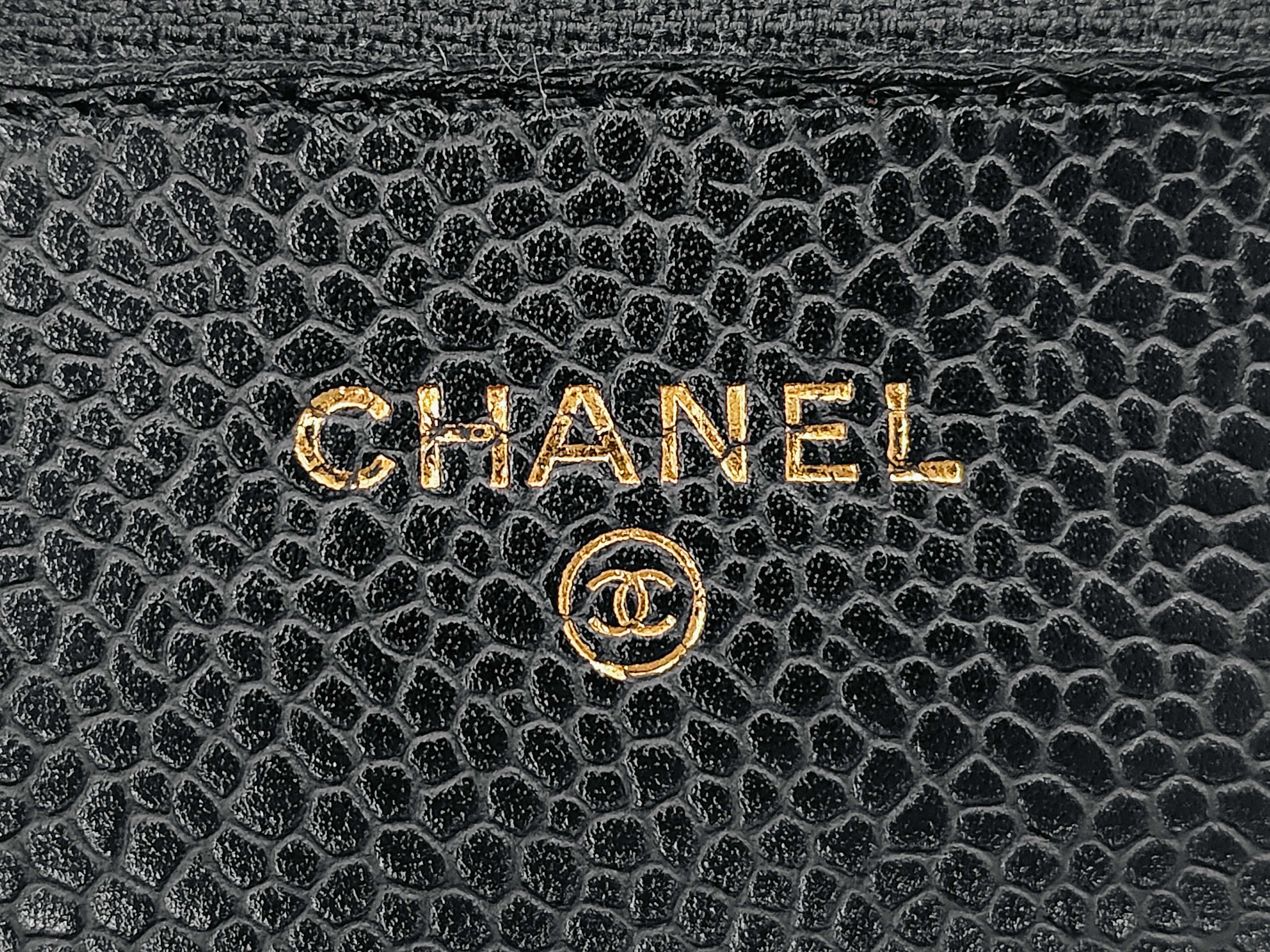 WOC Black Quilted Caviar Skin Shoulder Bag — view 12