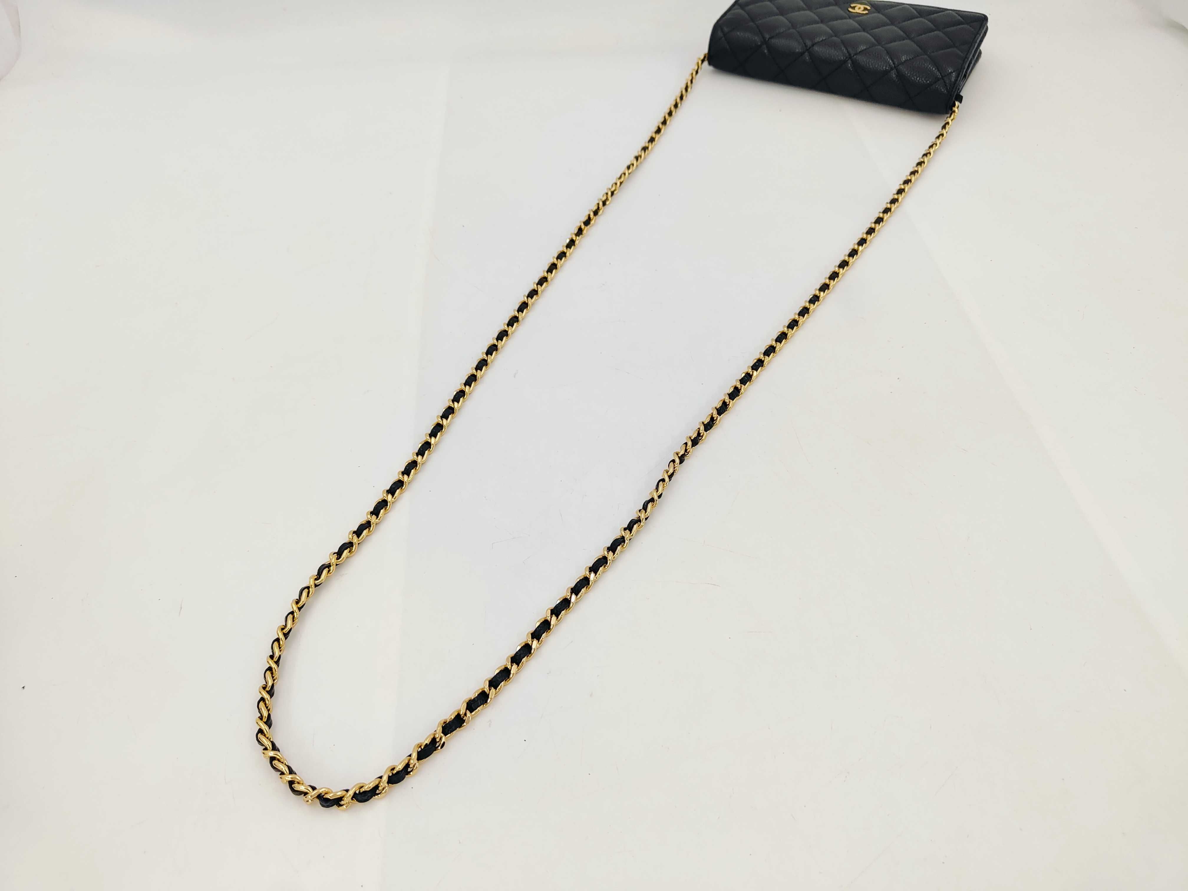 WOC Black Quilted Caviar Skin Shoulder Bag — view 3