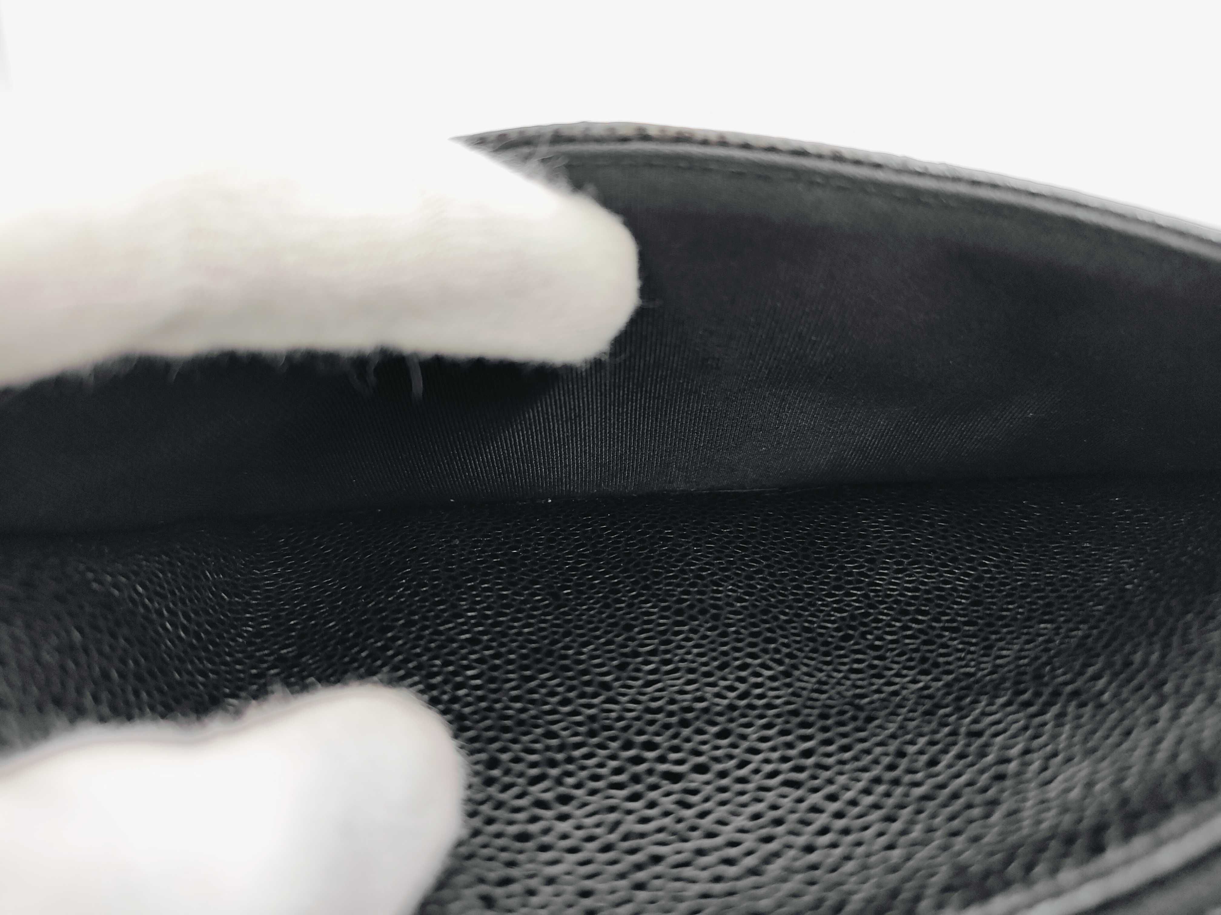 WOC Black Quilted Caviar Skin Shoulder Bag — view 10