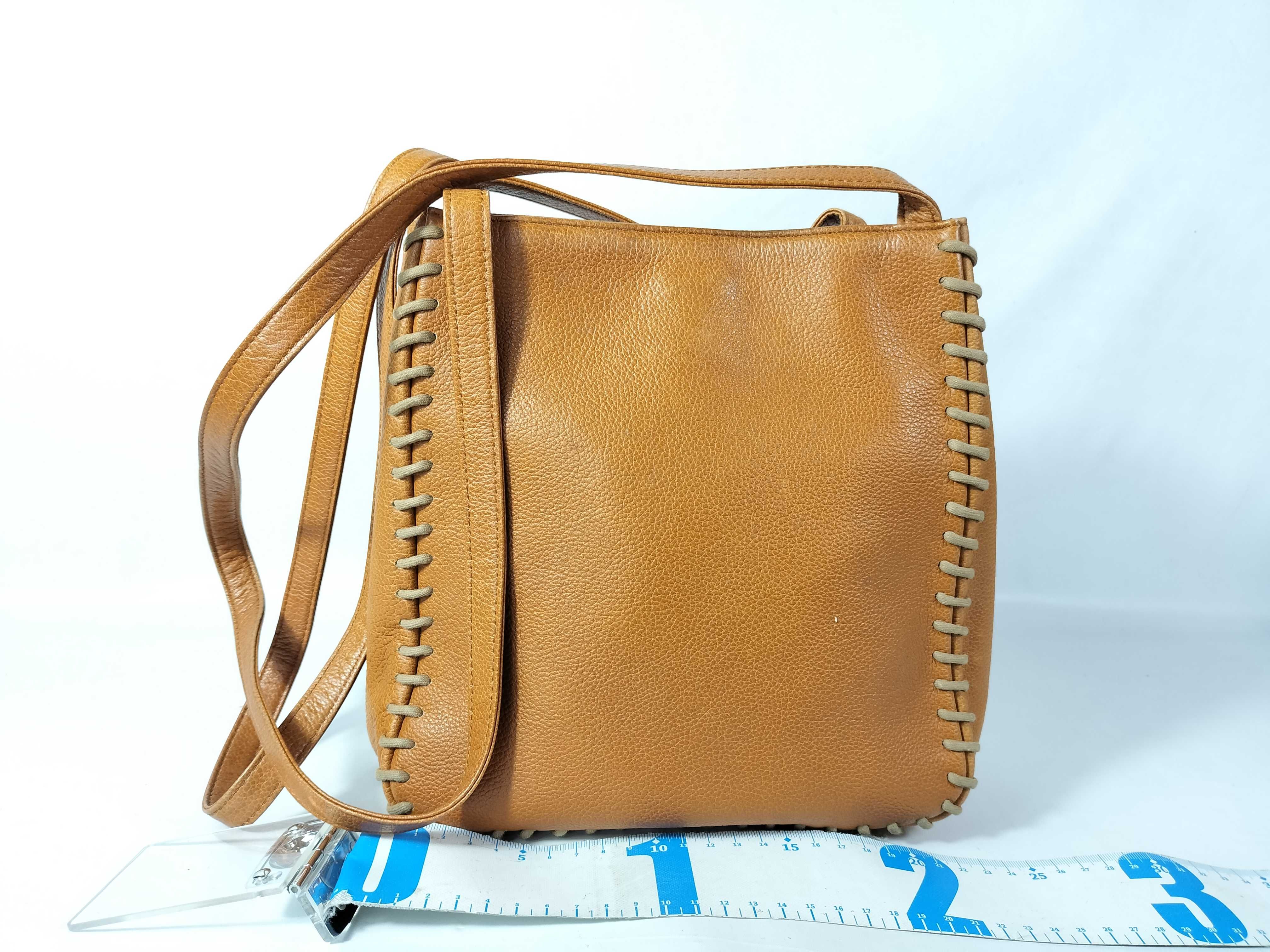 One-Shoulder Bag, Brown, Stitched Shoulder Bag — view 2