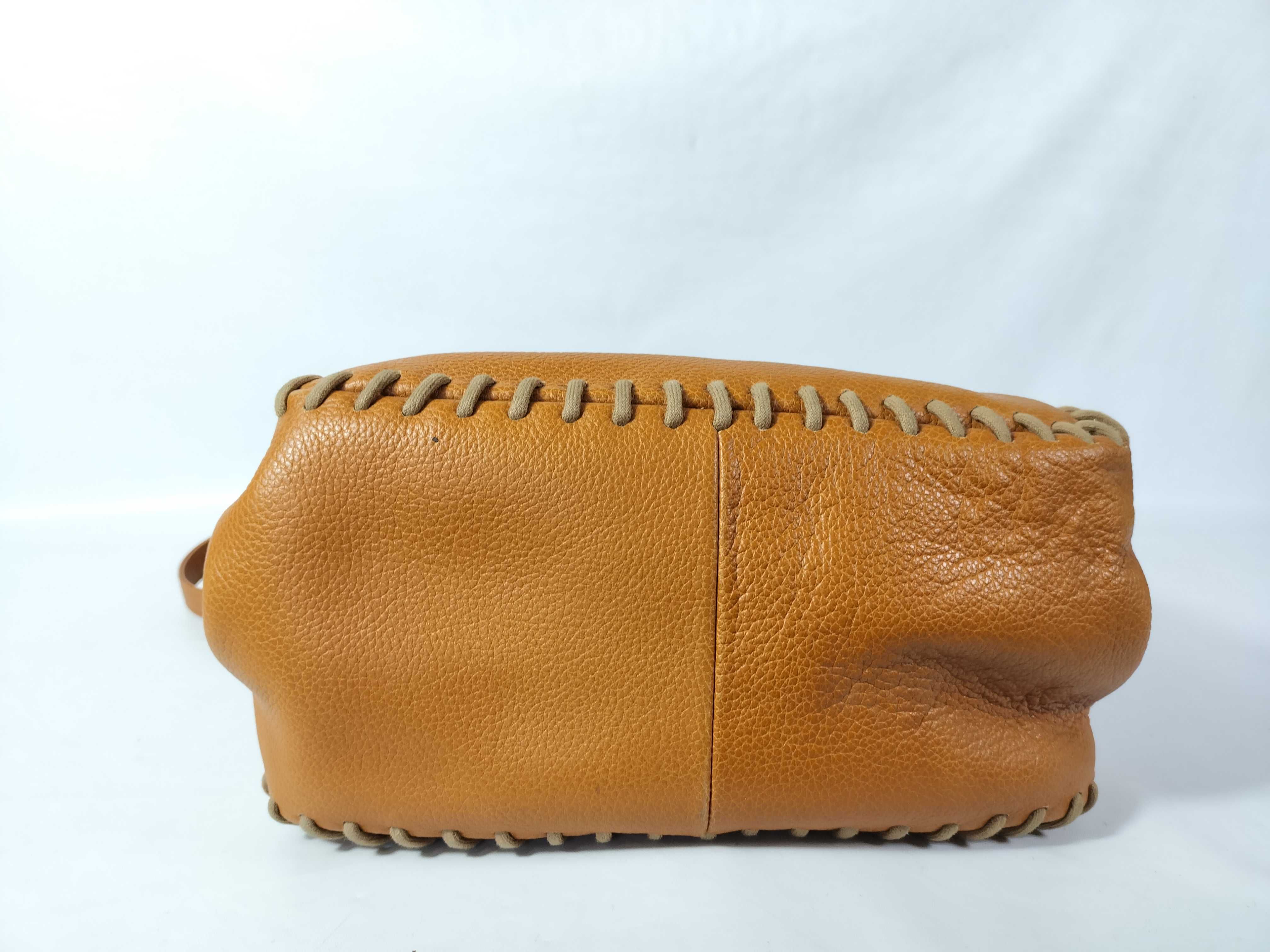 One-Shoulder Bag, Brown, Stitched Shoulder Bag — view 7