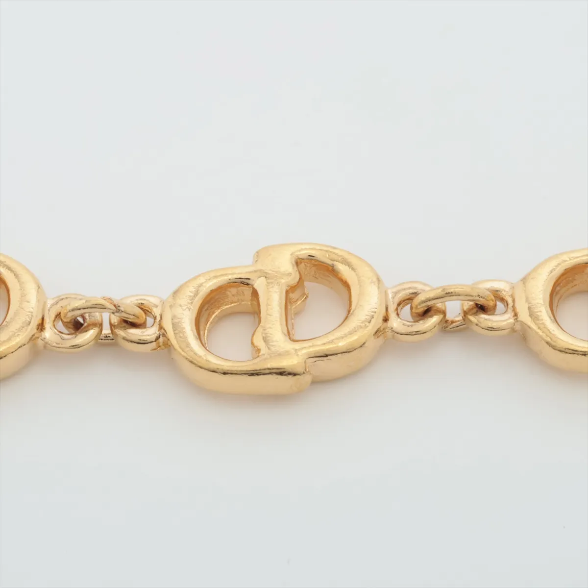 CD logo bracelet, GP gold. Shows signs of wear, — view 3