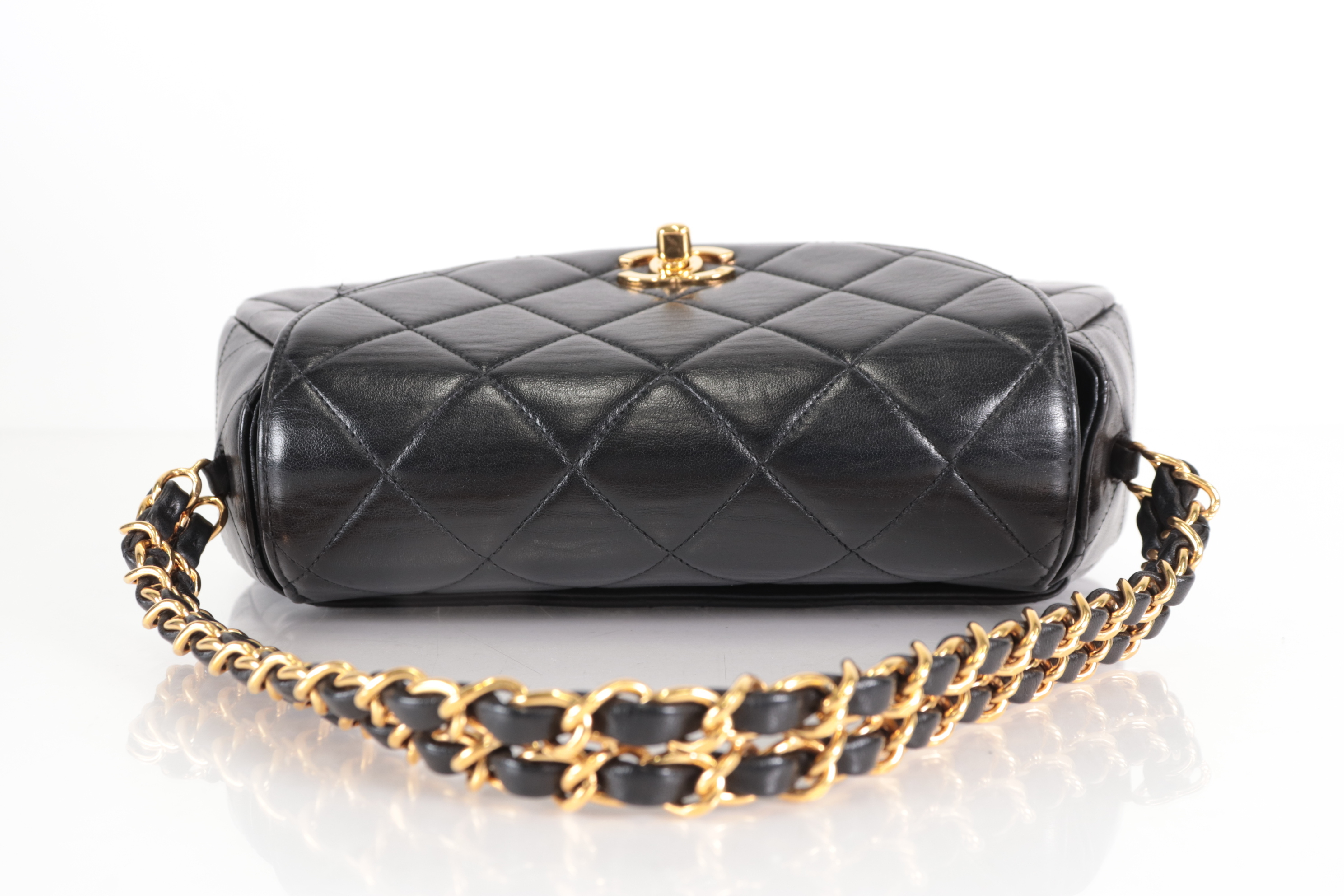 Turnlock Lambskin Double Chain Handbag (Serial No. 4) — view 6